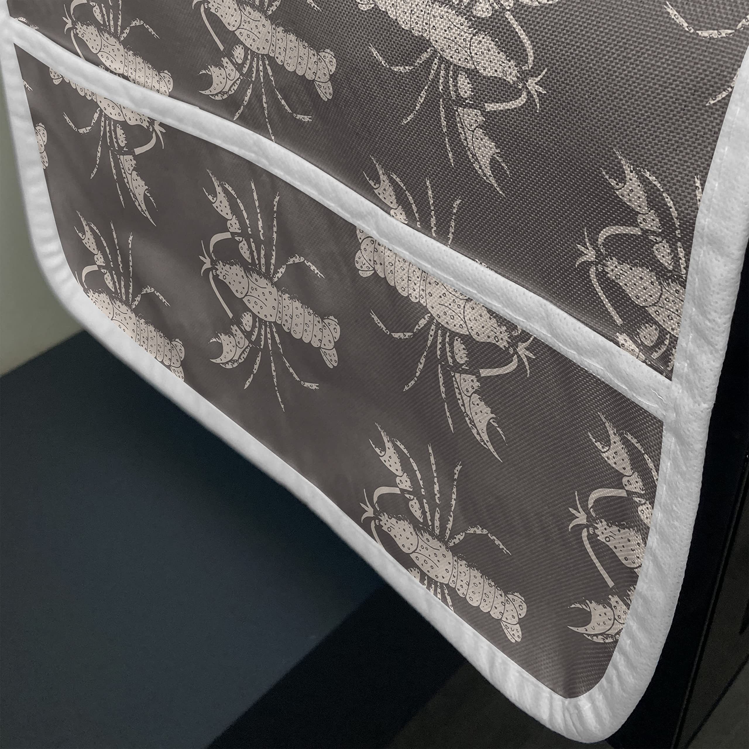 Ambesonne Lobster Microwave Cover - Waterproof Kitchen Organizer with Pockets, 36