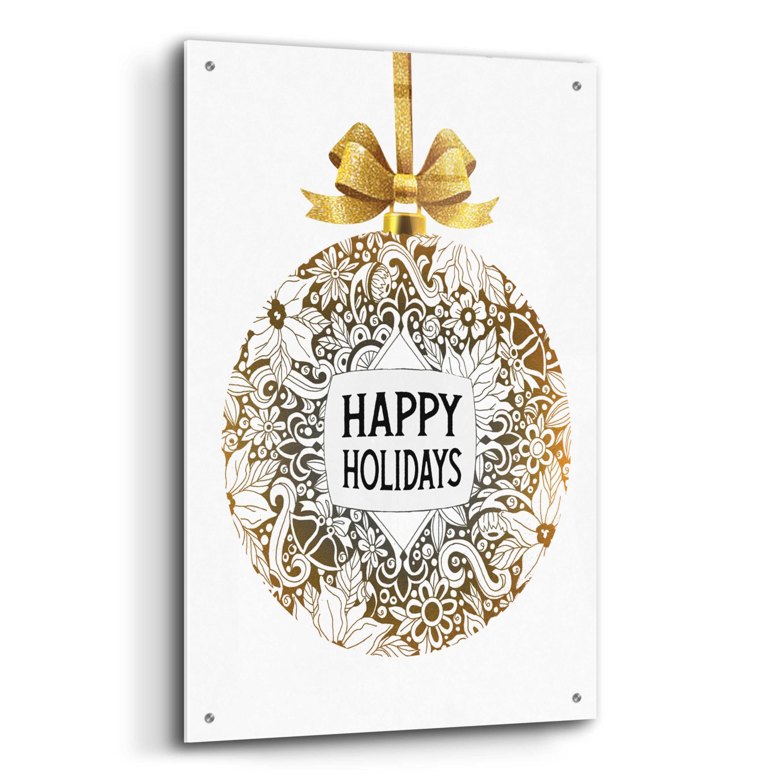 Epic Art 'Happy Holidays Ornament' by Cindy Jacobs - 24