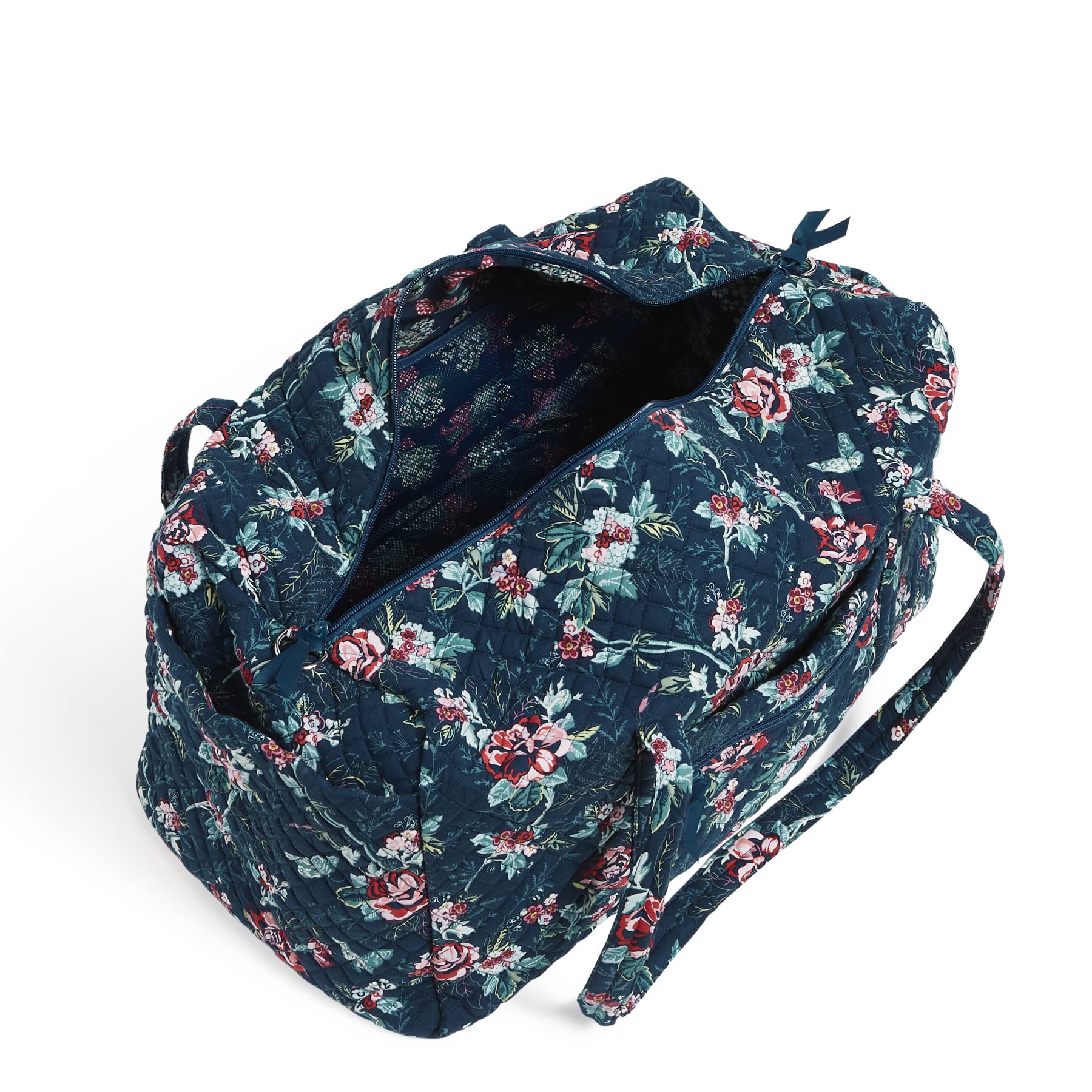 Vera Bradley Women's Large Cotton Travel Duffle Bag - Lightweight Carry-On Weekender for Gym, Beach & Overnight Trips | Spacious Luggage with Handles & Shoulder Strap