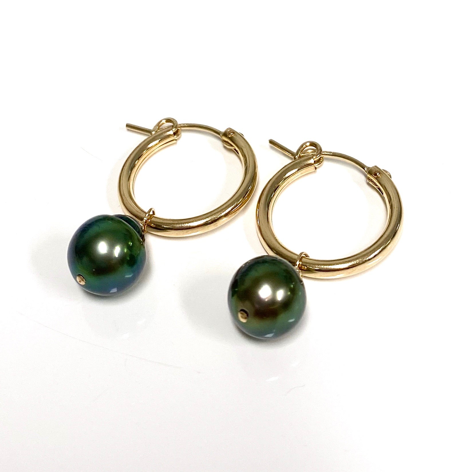 NOELA Tahitian Pearl Earrings (E587) - Elegant & Timeless Jewelry for Women, Perfect for Weddings, Parties & Special Occasions