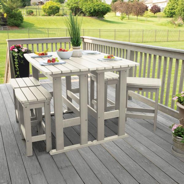 Lehigh 6-Piece Counter Height Balcony Patio Set - Outdoor Dining & Relaxing Furniture for Small Spaces