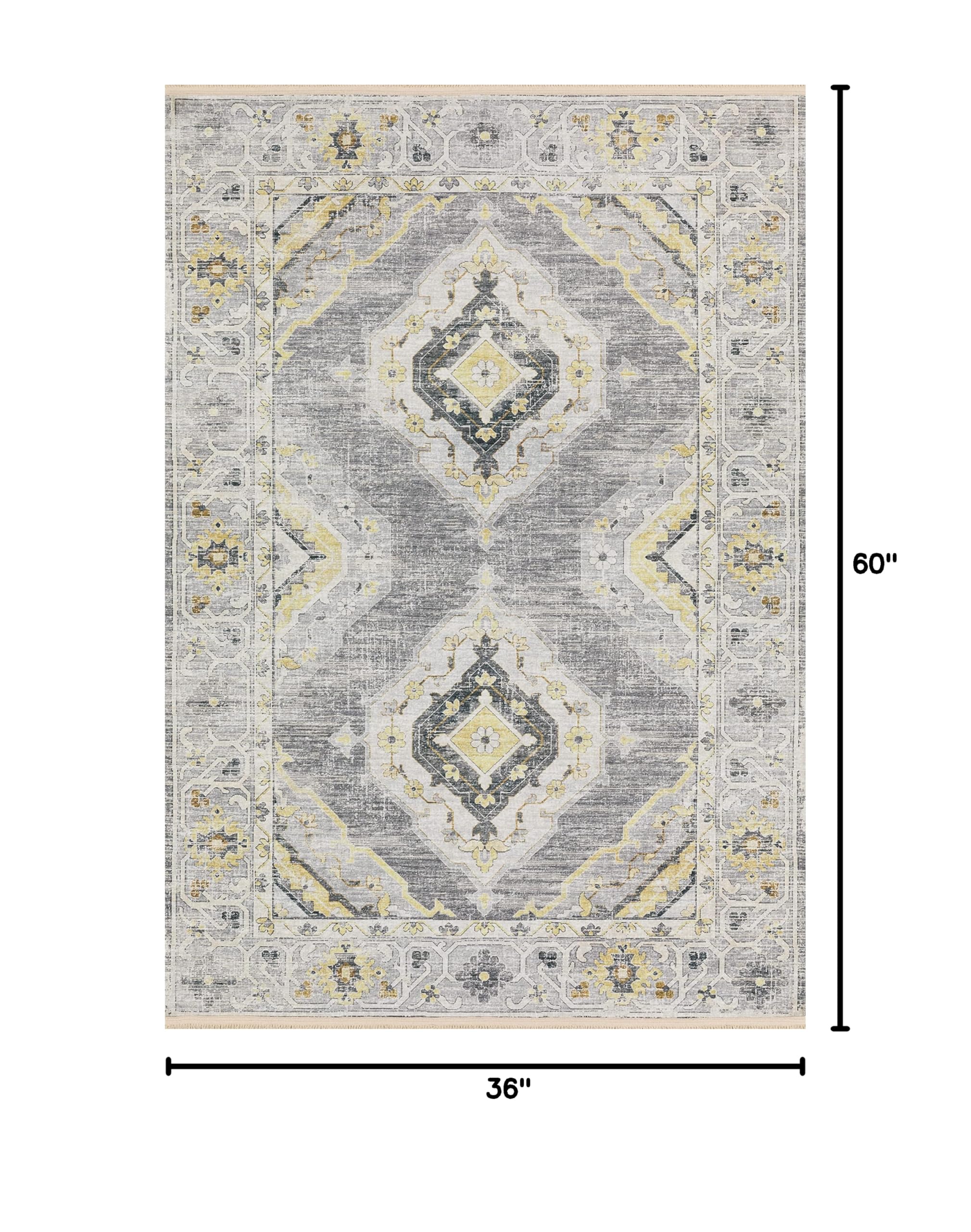 Addison Rugs Sterling AST31 Silver 3' x 5' Area Rug - Soft Modern Indoor Runner for Living Room, Bedroom & Office Decor