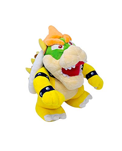 Super Mario Bowser King Koopa Plush Toy - Small Yellow Stuffed Animal with Travel Bag | Perfect for Kids Gifts, Nintendo Collectibles & Game Room Decor