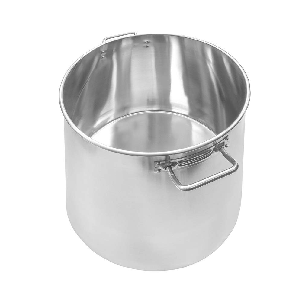 120QT Stainless Steel Stock Pot with Lid - Large Brewing Kettle for Home & Commercial Use - 22.5