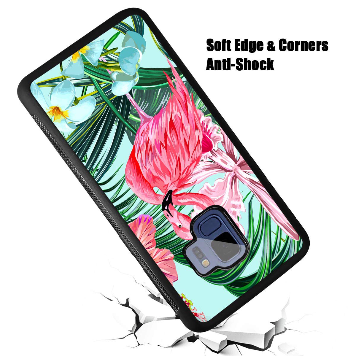 Durable Protective Soft Back Case for Samsung Galaxy S9 - Tropical Flamingo Design | Shockproof Phone Cover | Perfect for Outdoor Activities, Travel & Daily Use