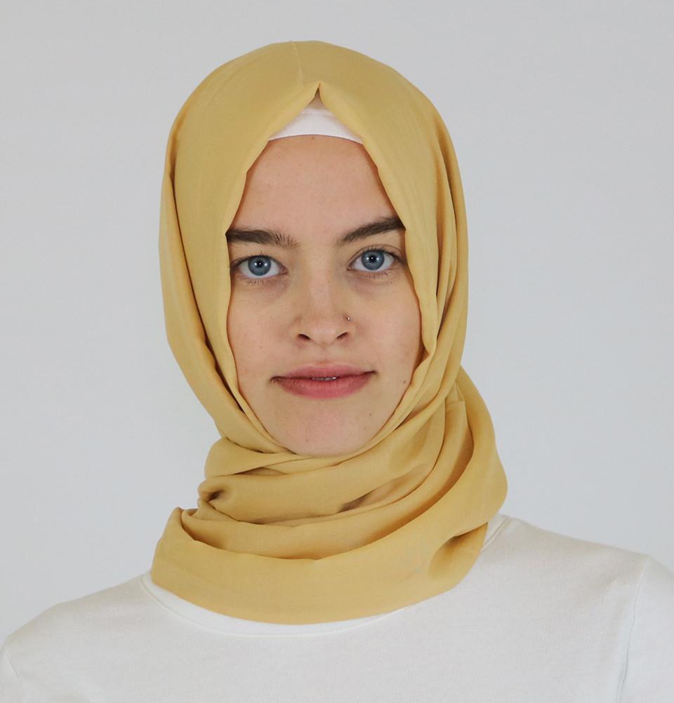 Aker Ince Hijab Shawl #361 Yellow - Modest Muslim Headscarf for Women, Lightweight & Breathable - Perfect for Daily Wear, Prayer, and Special Occasions