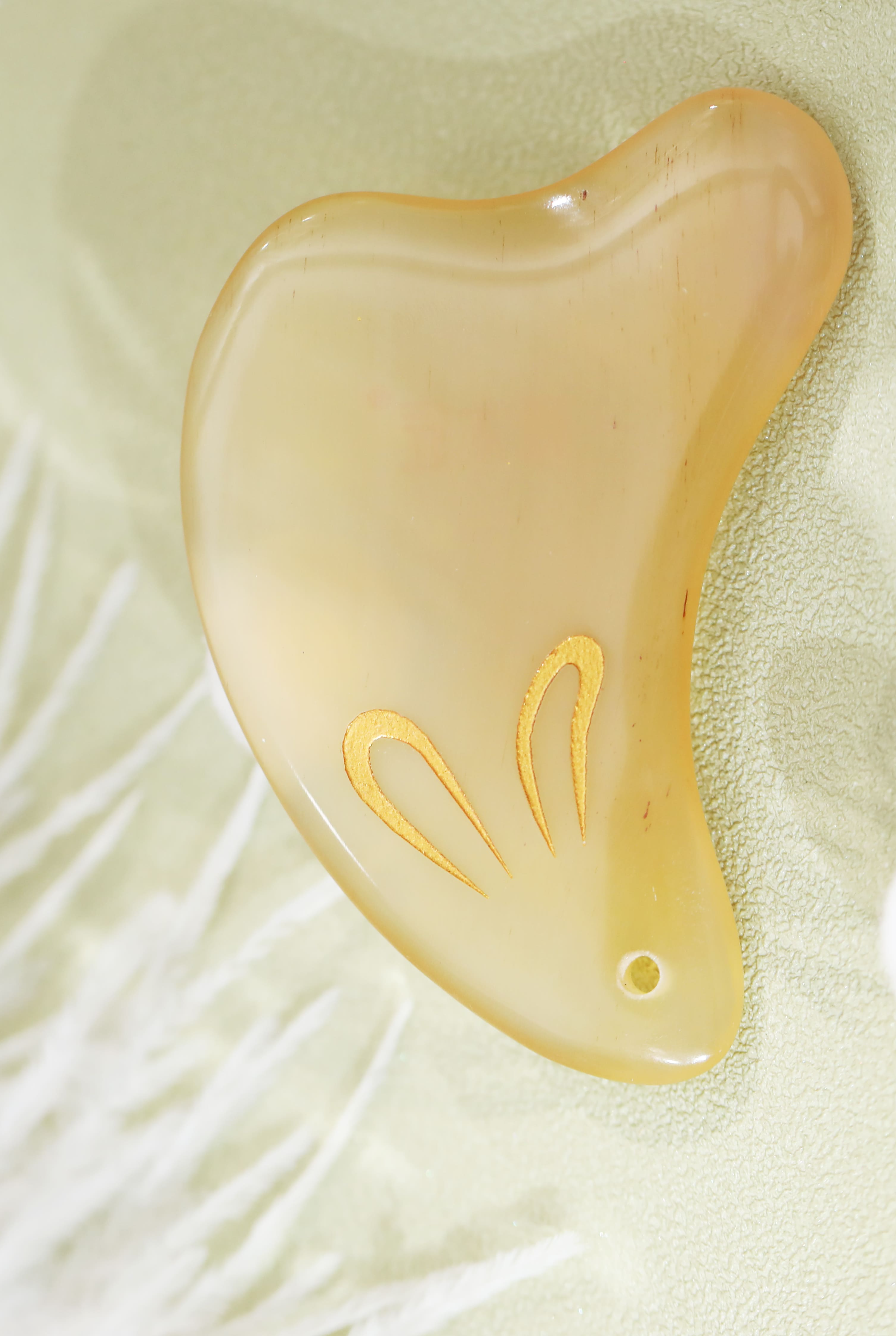 Moon Rabbit Gua Sha Board - Natural Jade Massage Tool for Face & Body, Relieve Tension & Improve Circulation - Perfect for Skincare Routine & Relaxation at Home