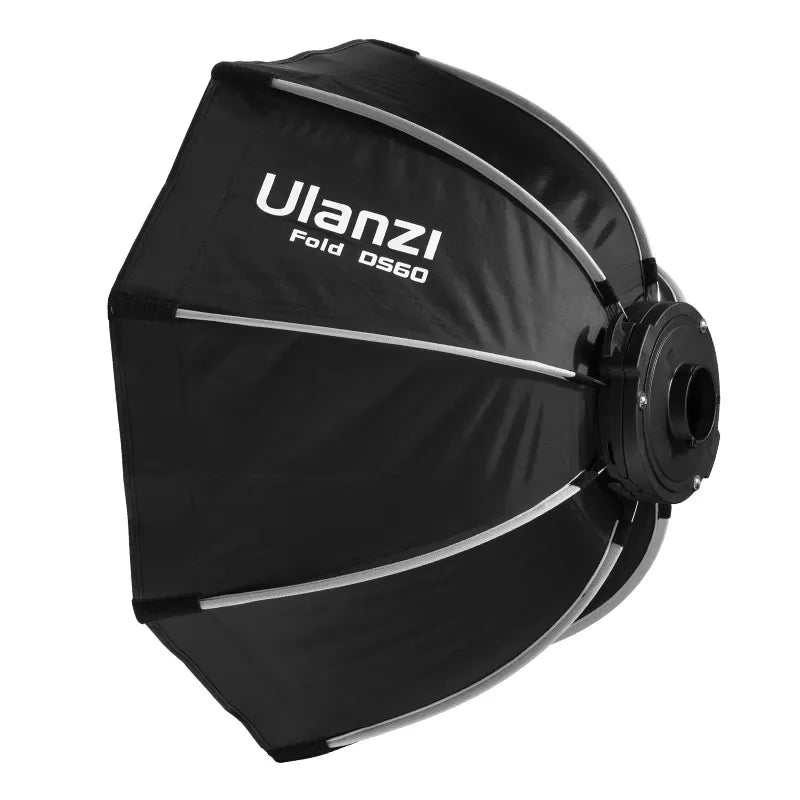 Ulanzi 40cm / 60cm Quick Release Octagonal Softbox with Mini Bowens Mount - Professional Photography Lighting Diffuser for Studio, Portrait, and Product Photography