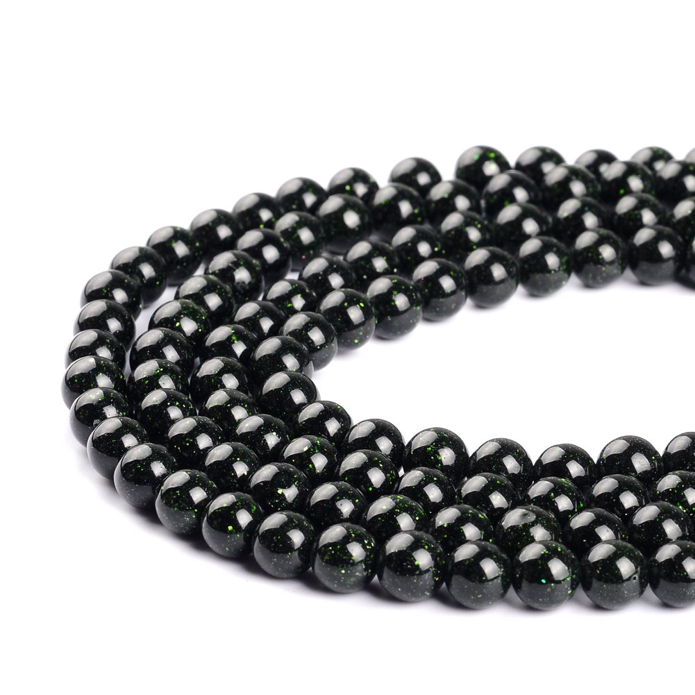 6mm Round Green Sand Jasper Stone Beads for Jewelry Making - 60pcs Natural Bead Strand for Bracelets, Necklaces & DIY Crafts - Perfect for Boho Style & Handmade Jewelry Designs