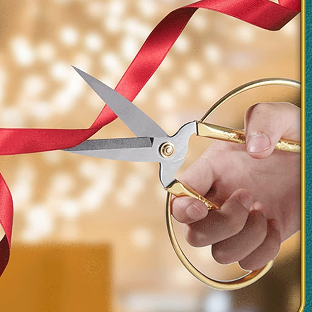 Premium Gold Dragon Carved Bonsai Scissors - Traditional Chinese Metal Handle Craft Scissors for Gardening, Sewing & DIY Projects - Professional Quality 1PC
