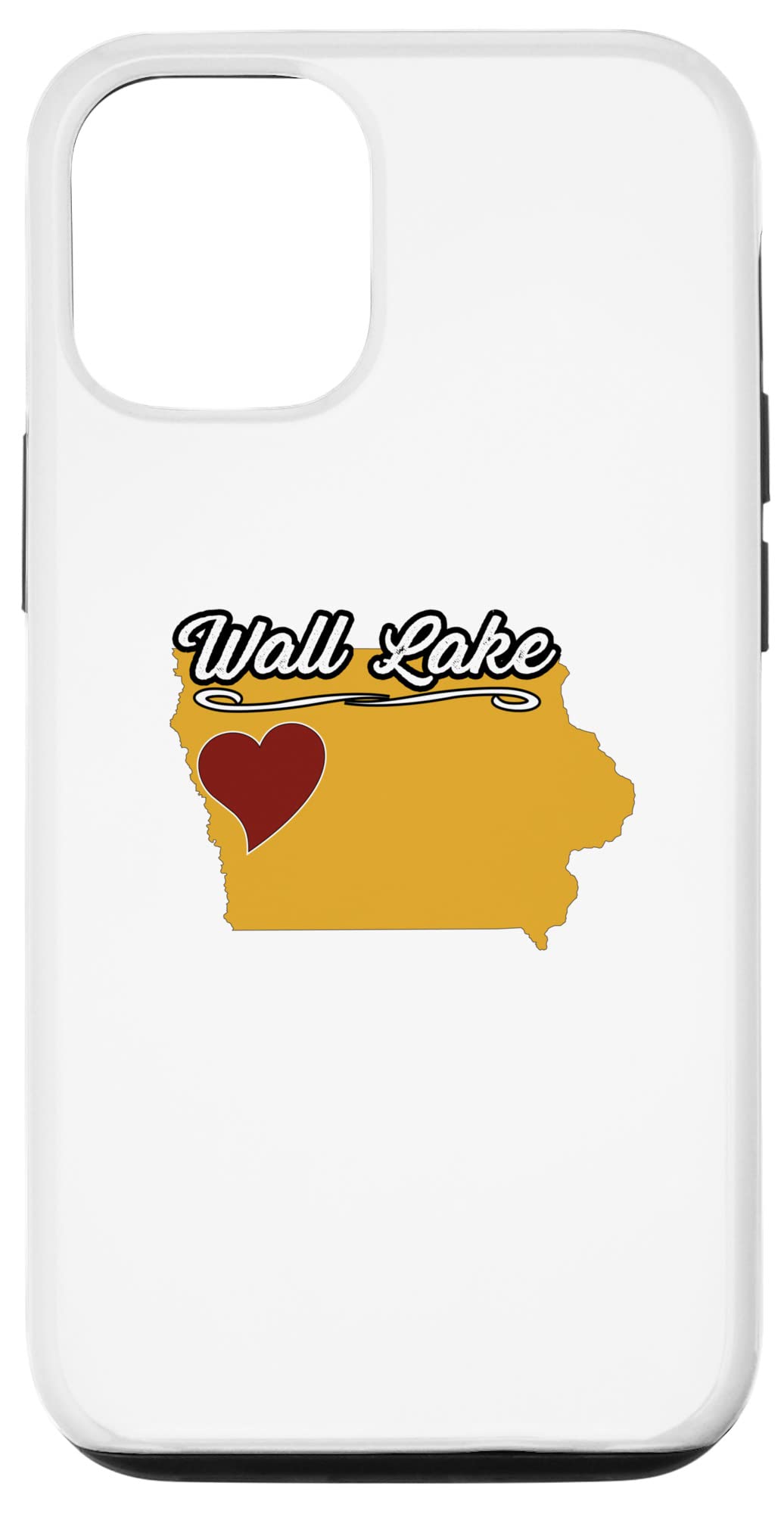 iPhone 12/12 Pro Case - Wall Lake Iowa Souvenir Design | USA State Themed Phone Cover for Travel Lovers & Collectors