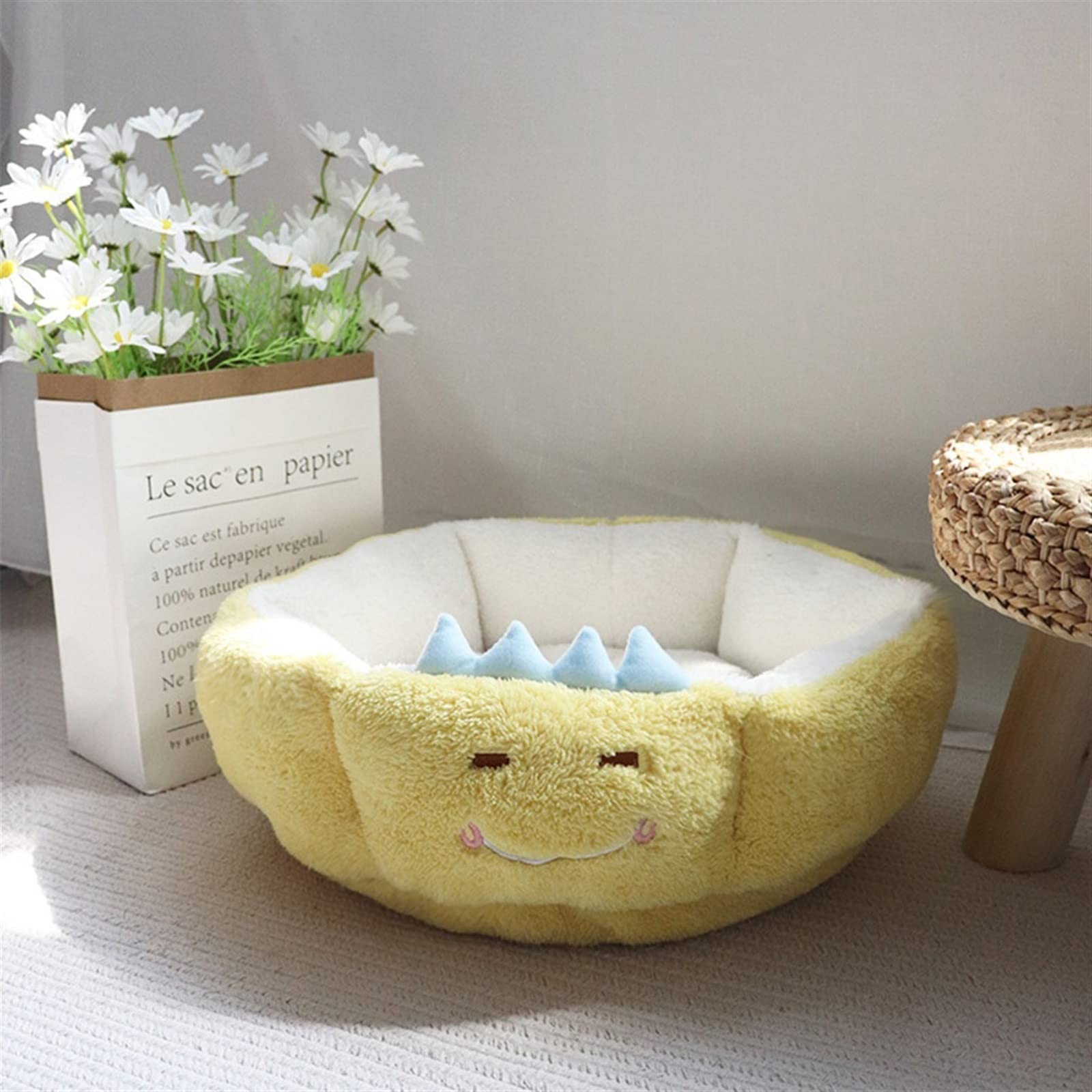 Cozy Plush Pet Bed for Dogs & Cats - Warm Kennel for Deep Sleep