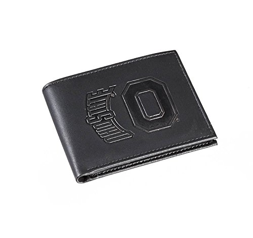 Official NCAA Ohio State Buckeyes Leather Bi-Fold Wallet - Licensed Stamped Logo, Money & Card Organizer (Gift Box Included) | Perfect for Game Day, Alumni Gifts & Everyday Use