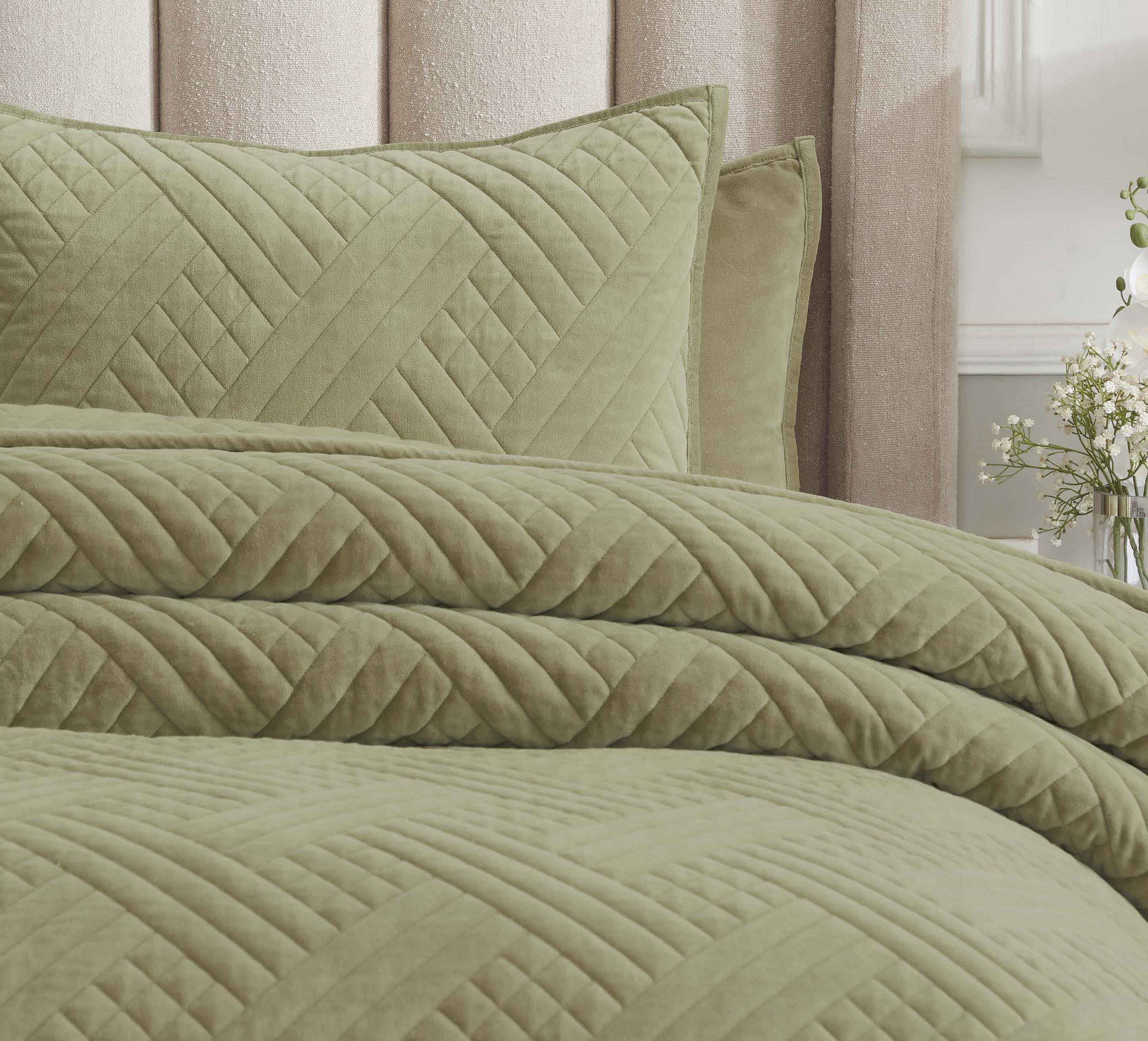 Karina Cotton Velvet Lightweight Quilt & Sham Set - Ultra Soft Bedding for All Seasons | Perfect for Master Bedroom, Guest Room & Cozy Nights