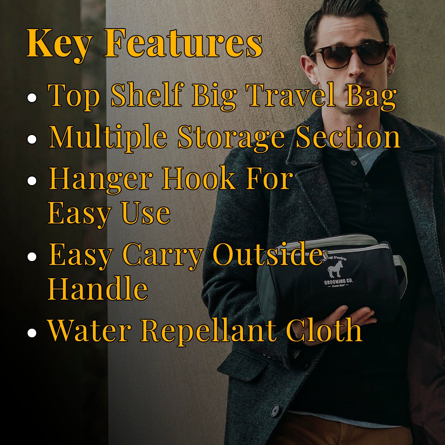 Premium Leather Dopp Kit Toiletry Bag for Men & Women - Waterproof Travel Cosmetic Organizer - Perfect for Gym, Camping, Business Trips & Vacation Essentials