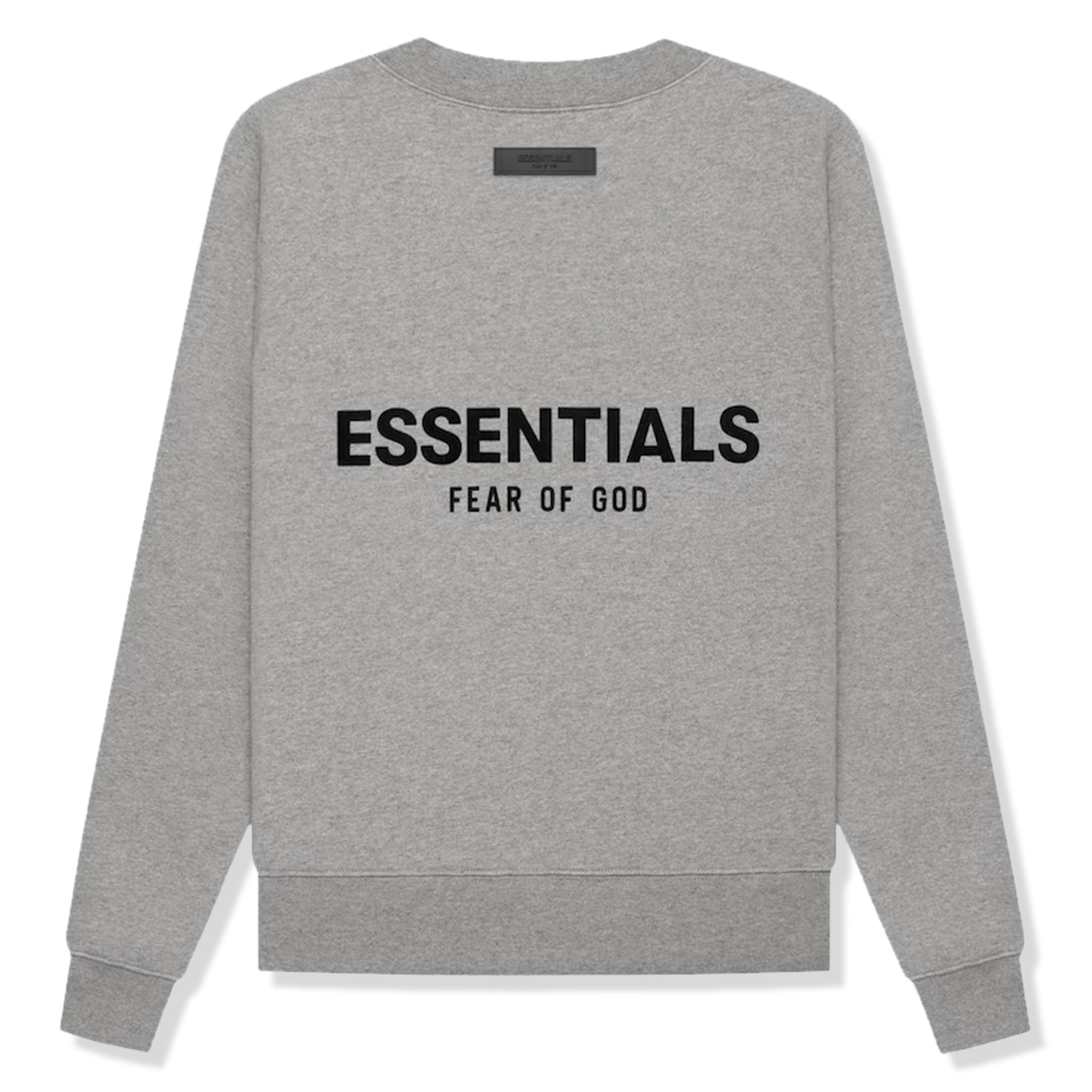 Fear of God Essentials Dark Oatmeal Crewneck Sweatshirt for Men | SS22 Collection | Casual Streetwear & Loungewear for Everyday Comfort