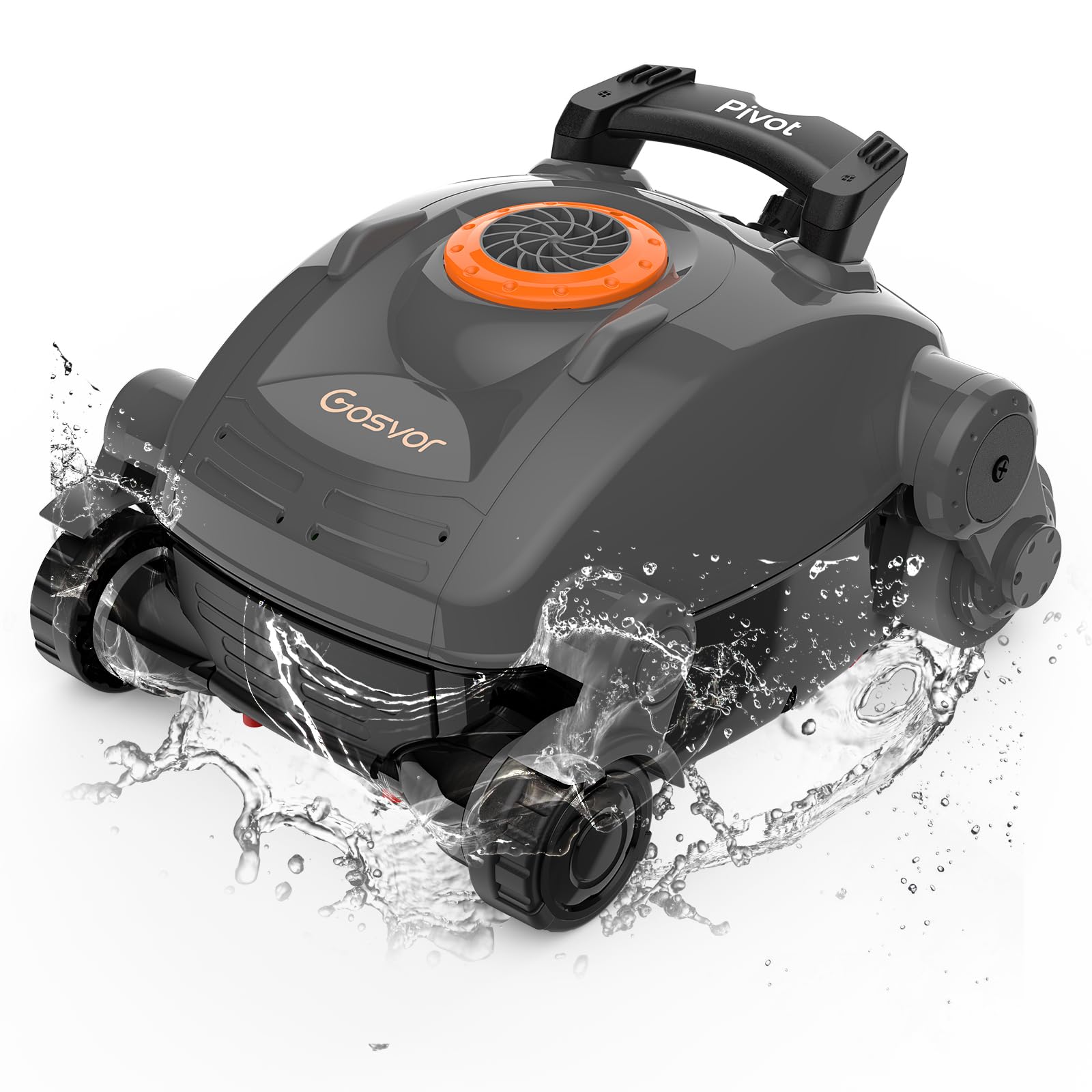 Gosvor Cordless Pool Cleaner with Wall Climbing - Automatic Pool Vacuum for Inground & Above Ground Pools - Lightweight Robotic Pool Cleaner for Easy Maintenance - Perfect for Home, Vacation Rental & Commercial Pools