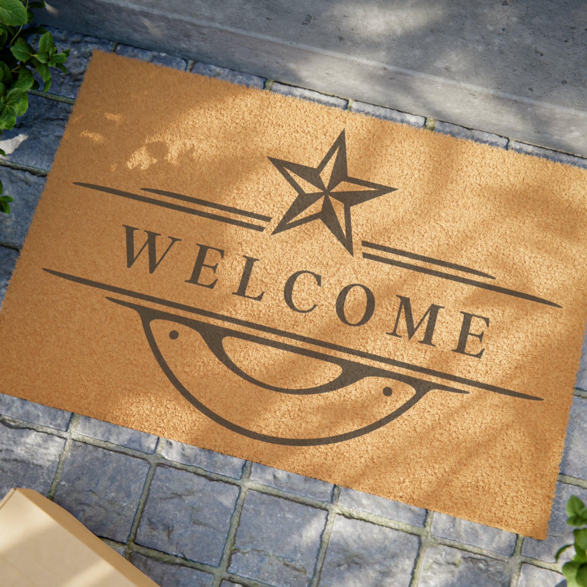 Southern Star Western Heavy Duty Coir Welcome Doormat - Durable Outdoor Entryway Rug for Home, Ranch & Cabin - Perfect for Mud, Dirt & Snow Removal