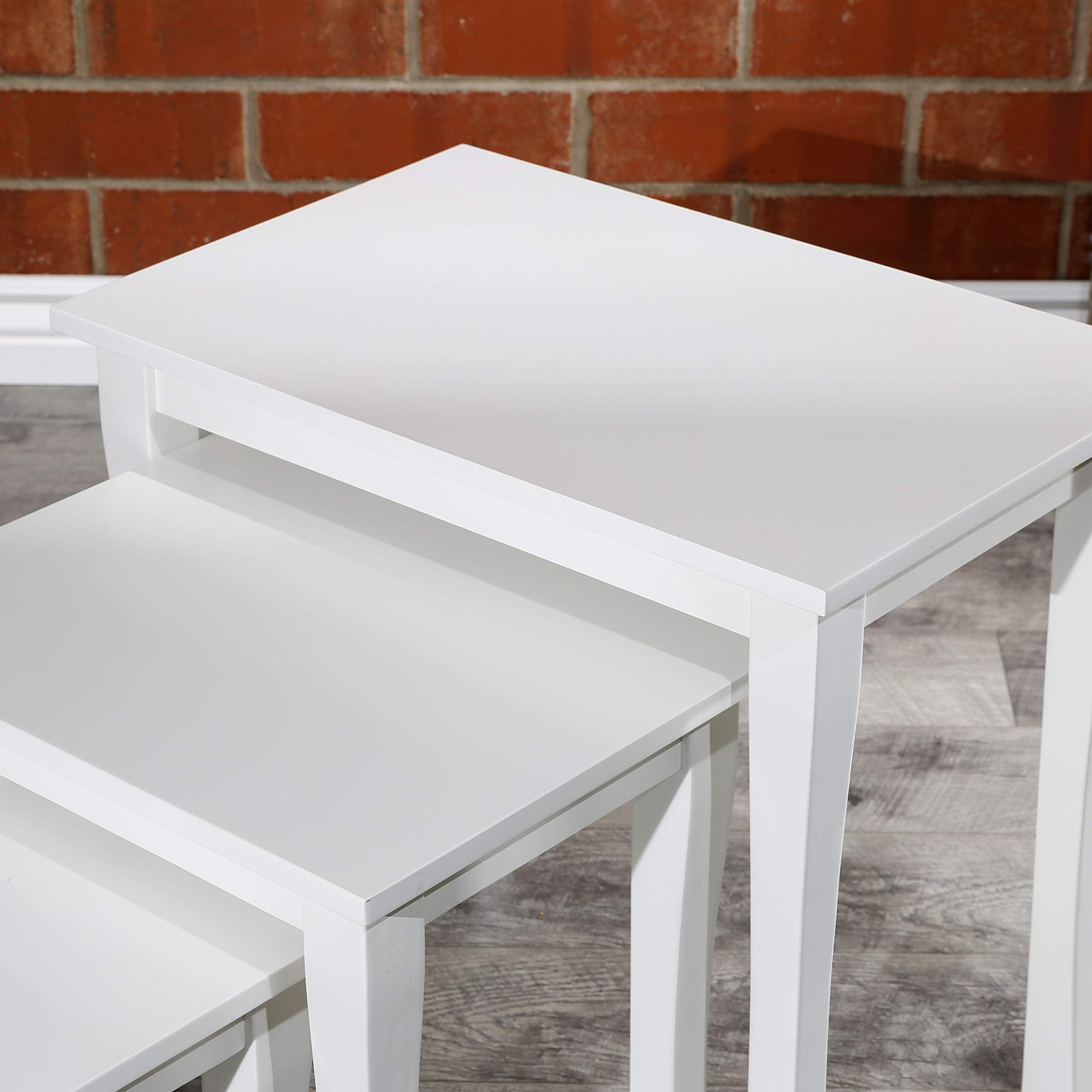 DTY Boulder 3-Piece Nesting Coffee Tables Set - Modern Wooden Side End Tables for Living Room, Bedroom & Office - Space Saving Furniture for Small Apartments