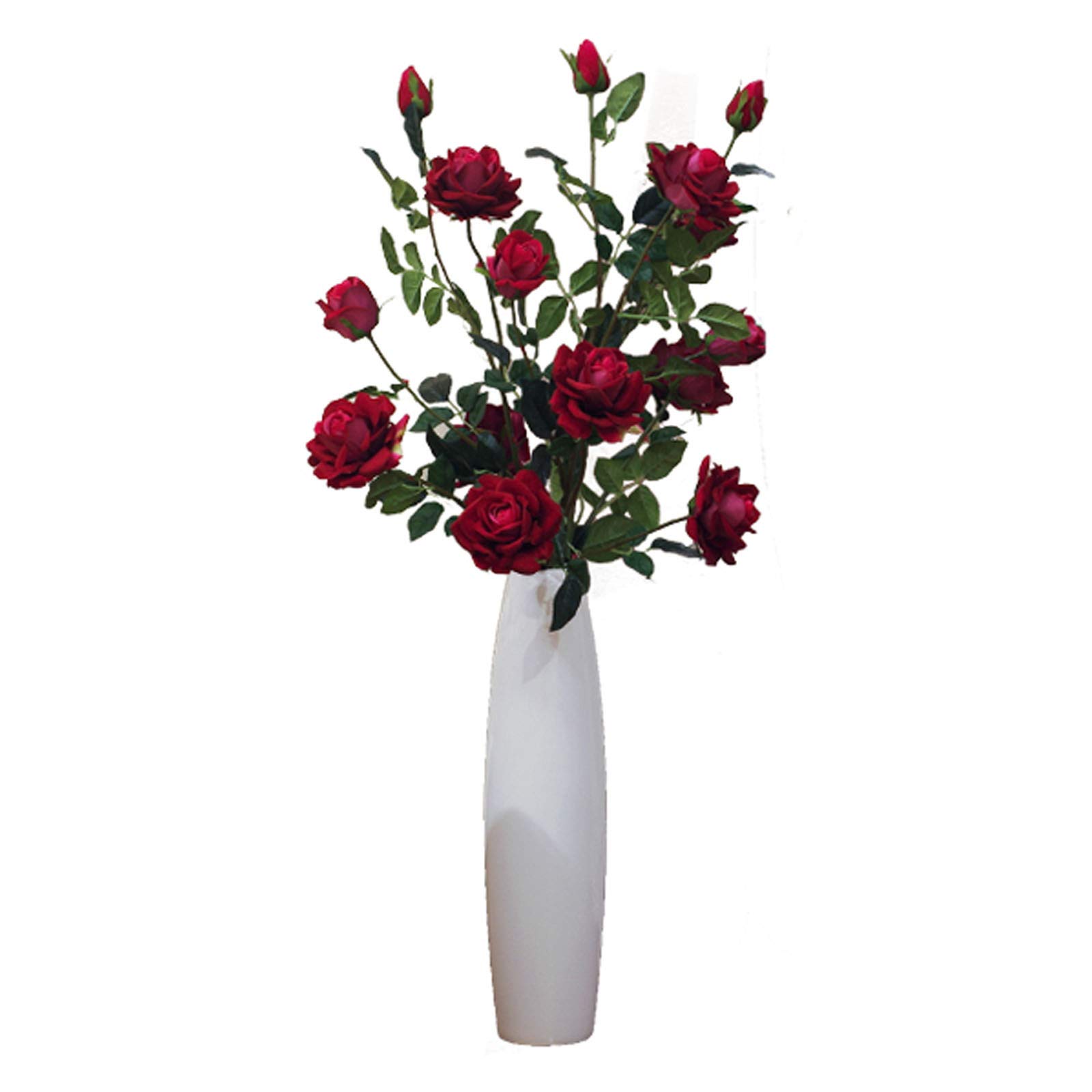 QILIN Artificial Silk Rose Flowers Bouquet - Realistic Fake Roses for Home Decor, Bridal Wedding, Party & Festival Decoration (Red, Champagne, White, Pink) - Perfect for Centerpieces, Table Arrangements & Gift Giving