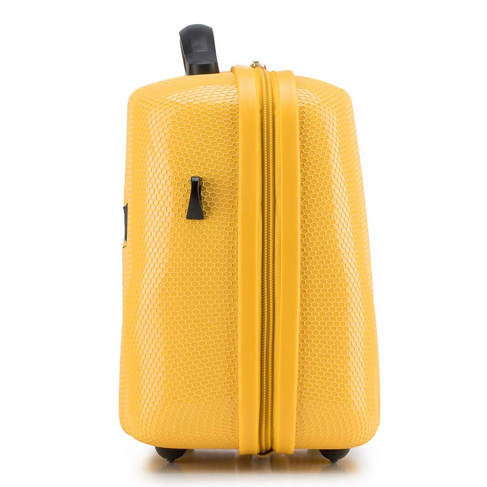 Unisex Travel Cosmetic Bag - Small Yellow Makeup Organizer for Toiletries | Perfect for Carry-On Luggage, Gym, & Weekend Trips