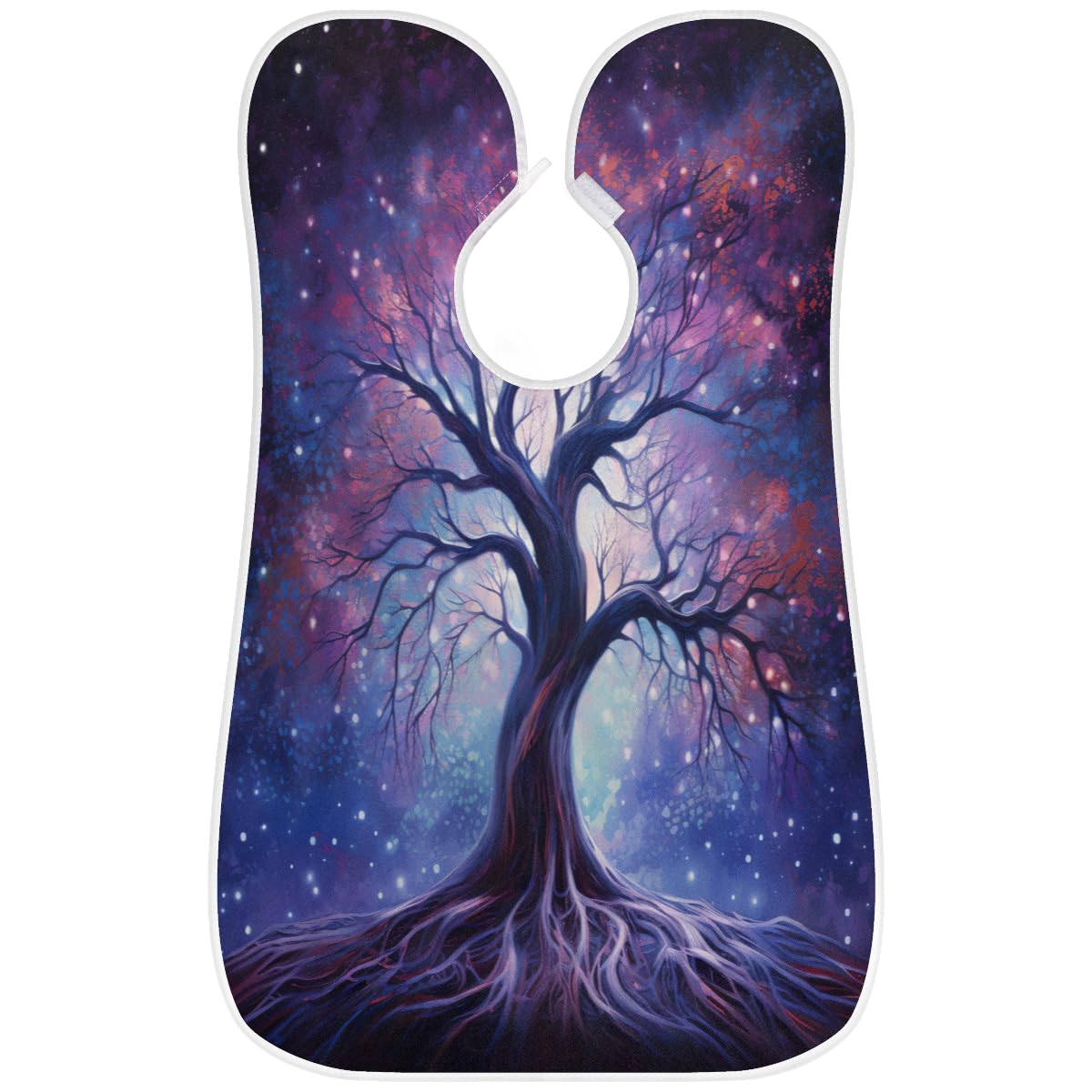 **Purple Star Tree Beard Shaving Bib for Men & Women - Waterproof Hair Dye Apron, Barber Cape for Haircut & Beard Trimming - Sink Hair Catcher, Perfect Gift for Stylists & DIY Hair Care at Home**    *(Ideal for barbershops, home grooming, salon treatments, and DIY hair coloring sessions.)*