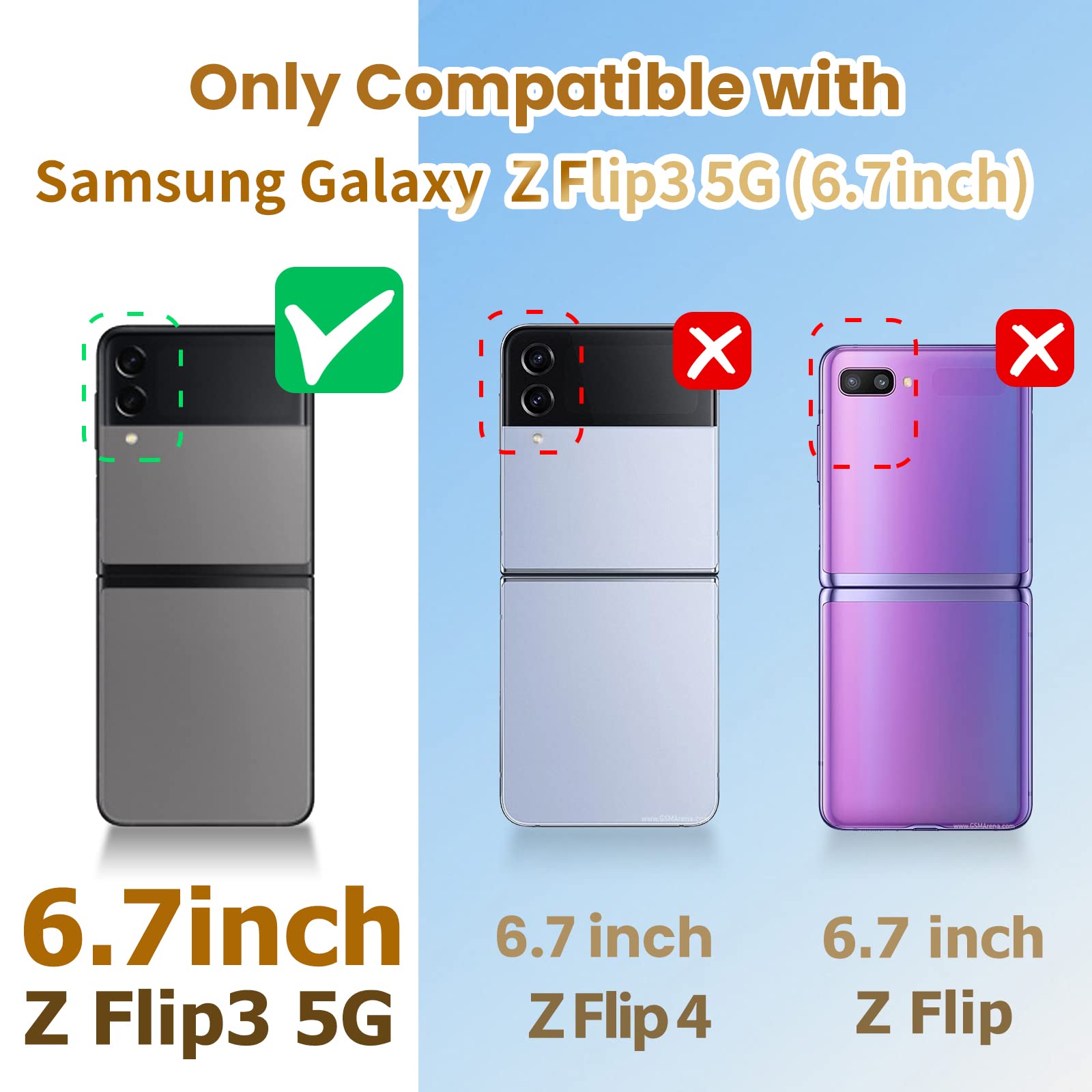 Samsung Galaxy Z Flip 3 Case with Ring Stand - Stylish Bee Design for Women | Perfect for Work & Travel