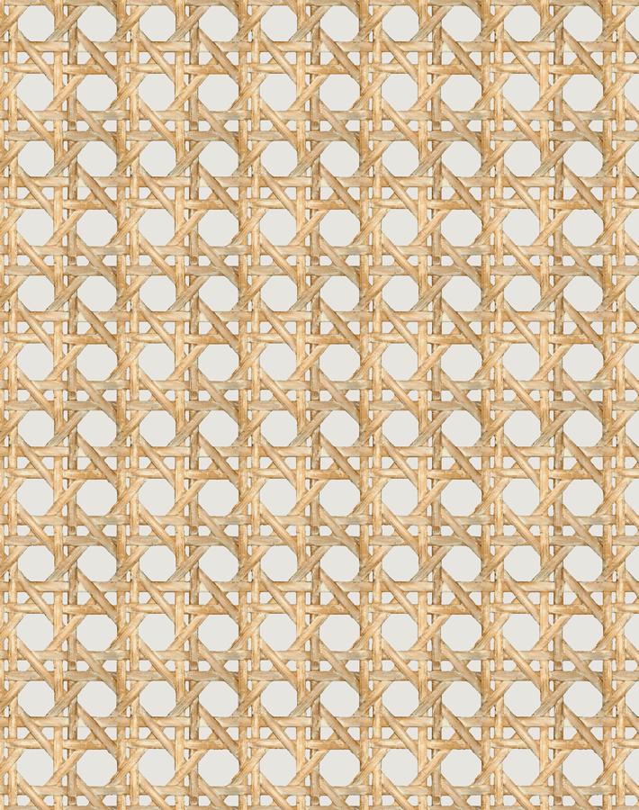 Faux Large Caning Peel and Stick Wallpaper - Self-Adhesive Removable Wallpaper by Wallshoppe in Sand Color | Perfect for Bedroom, Living Room, and Office Decor