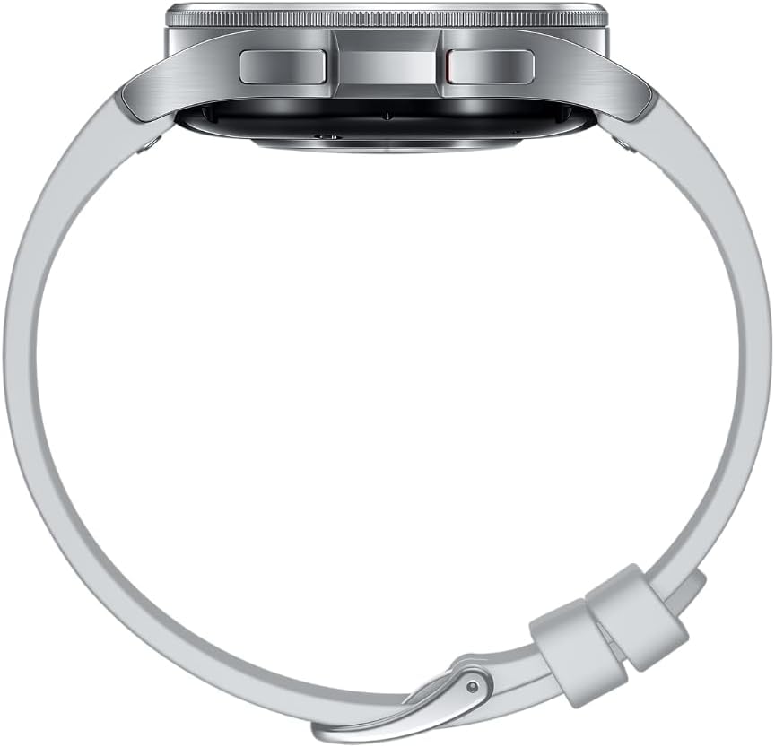 Samsung Galaxy Watch6 Classic (43mm, Bluetooth) Smartwatch with GPS, Sleep Tracking, ECG, Heart Rate Monitor, Fall Detection, SOS, Fitness Tracker - Silver (Renewed) - Perfect for Workouts, Running & Daily Health Monitoring