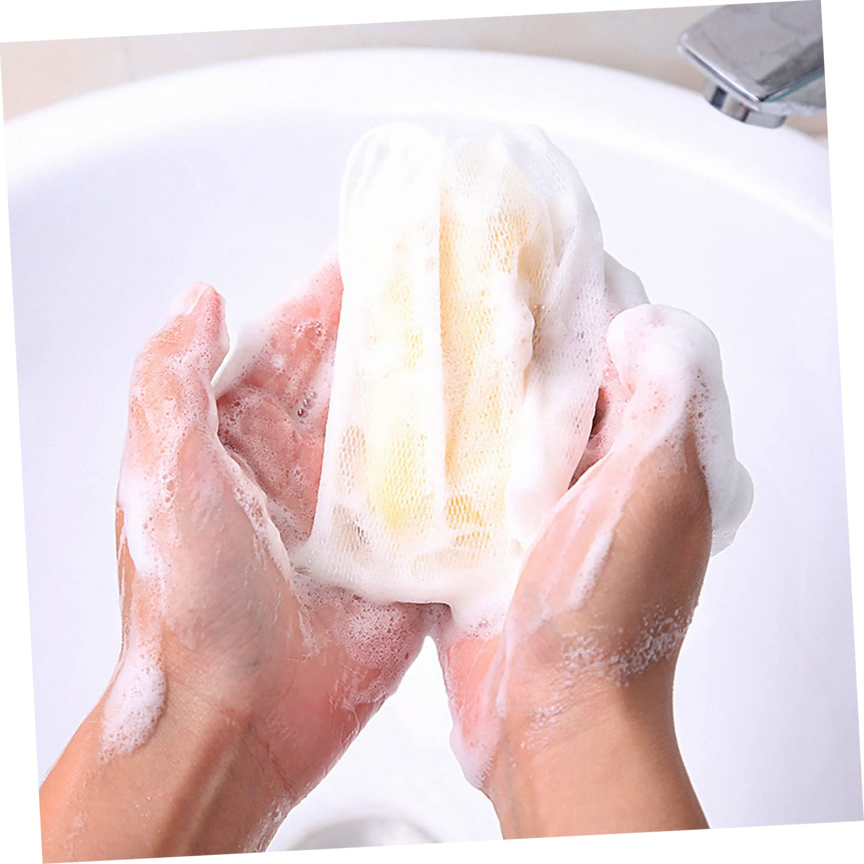 Luxury Shower Soap Bubbler & Foaming Net for Face - Ultra Soft Texture & Quick Dry - Perfect for Spa Day, Sensitive Skin Care & Relaxing Bath Time