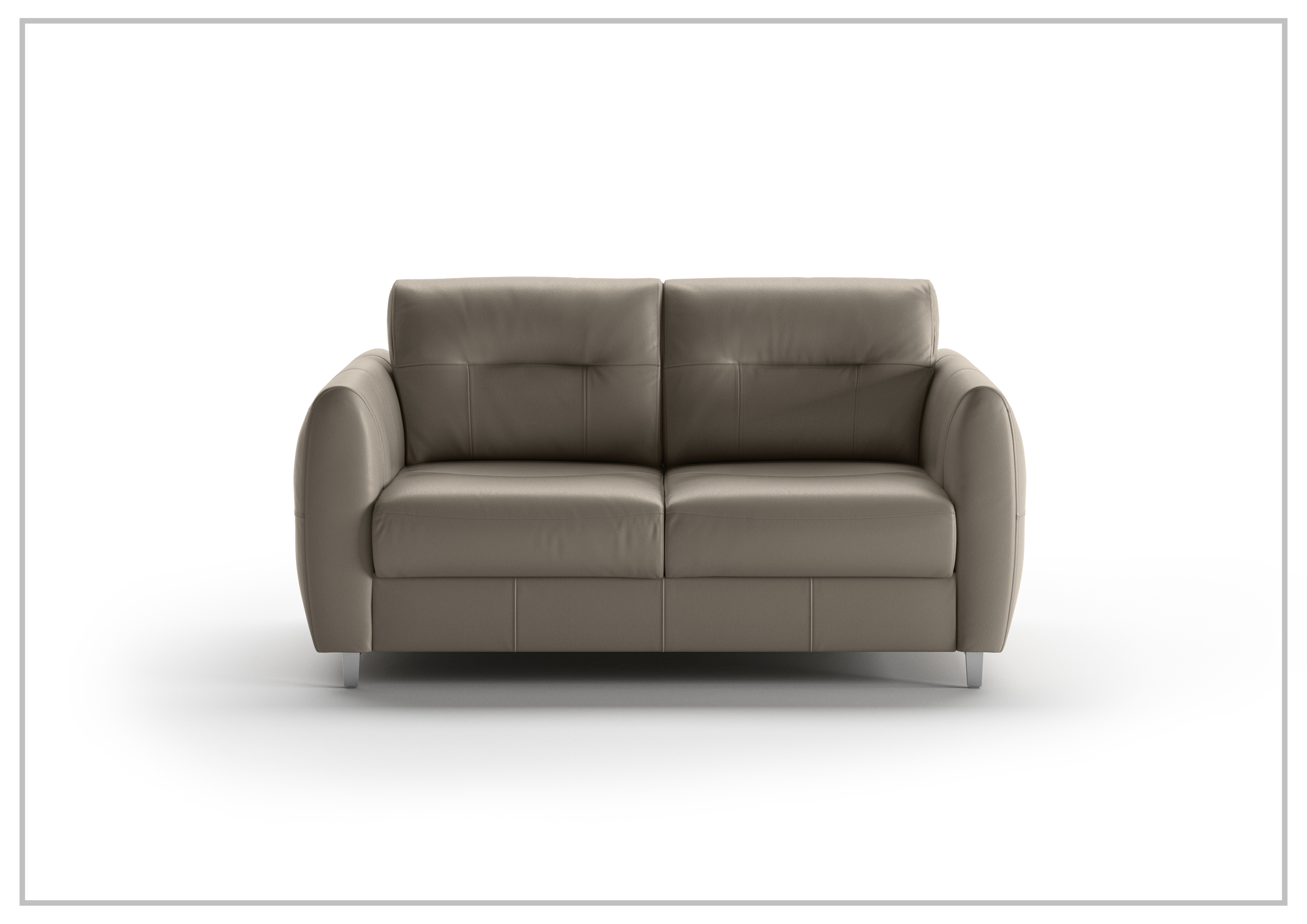 Luonto Jamie 2 Seater Leather Loveseat Sleeper Sofa Bed - Queen Size Convertible Couch for Small Spaces - Perfect for Living Room, Guest Room & Studio Apartments