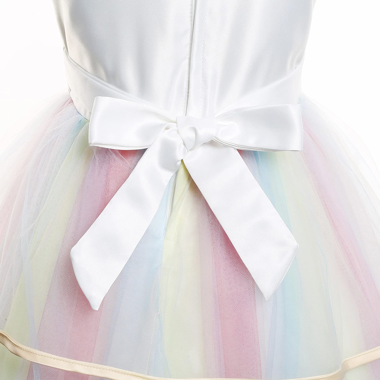 Magical Unicorn Princess Dress for Girls - Sparkly Birthday Party Gown with Matching Headband & Necklace | Perfect for Pageants, Halloween Costumes & Fairy Tale Dress-Up Play