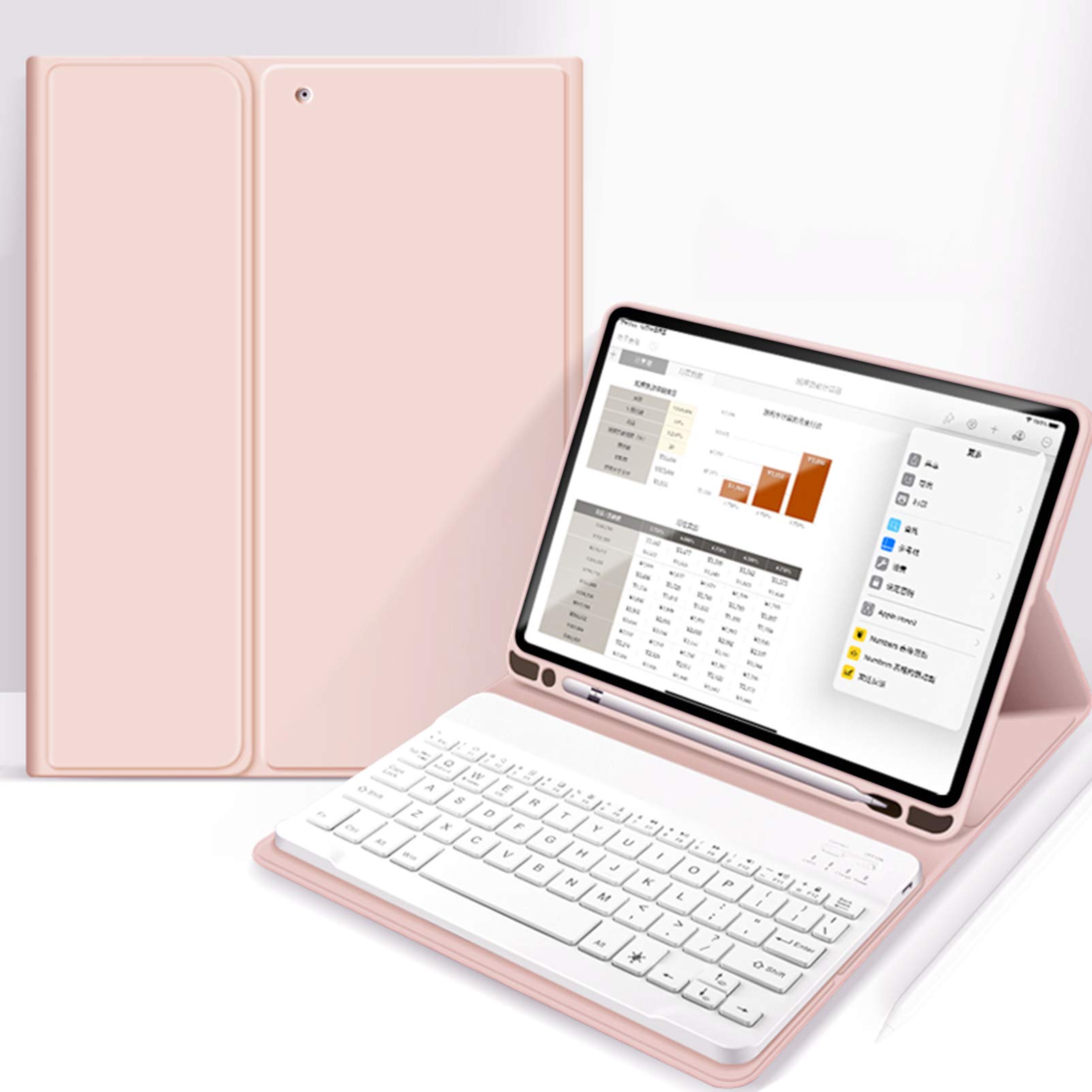Premium Detachable Wireless Bluetooth Keyboard Case for iPad 6th/5th Gen 9.7
