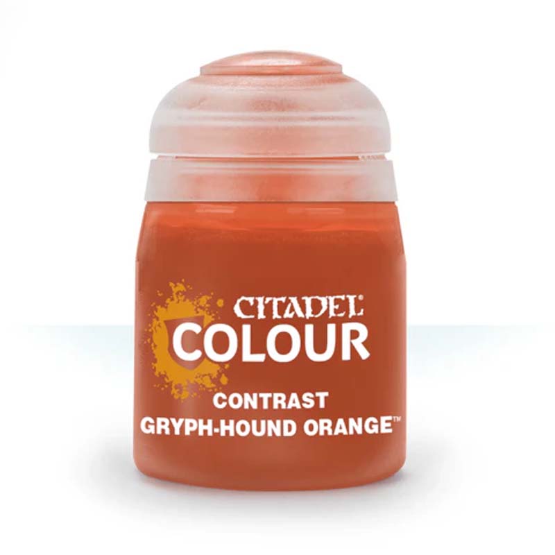 Citadel Contrast Gryph Hound Orange - Fast-Drying Miniature Paint for Warhammer 40K & AOS Models - Perfect for Tabletop Gaming & Model Painting