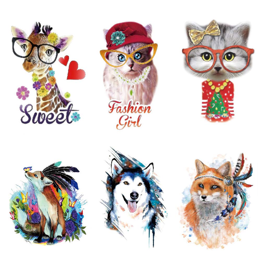 CARGEN 6 Sheets Animal Temporary Tattoos - Waterproof Fake Body Art Stickers for Kids & Adults - Unique Designs for Parties, Halloween & Costume Events