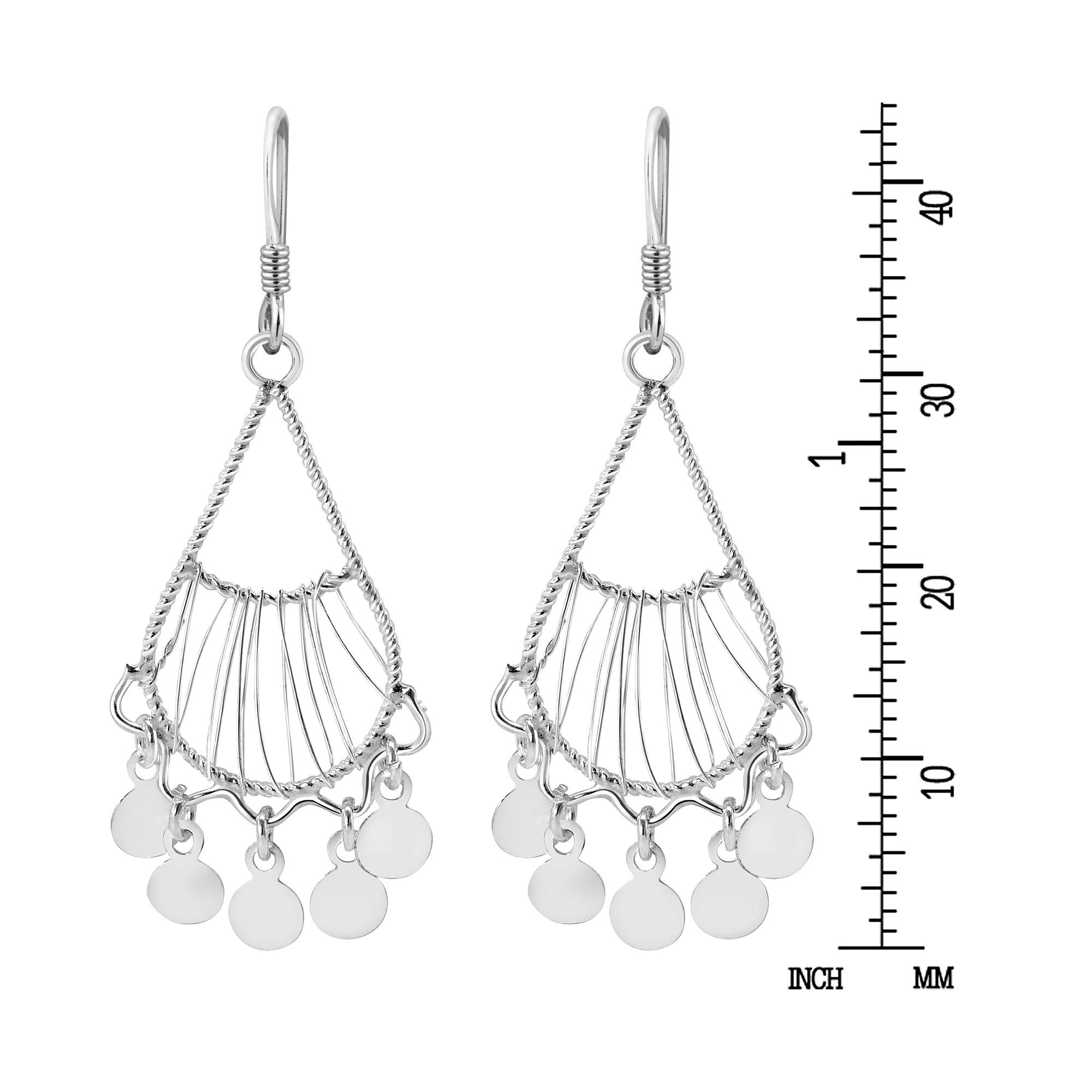 Elegant Teardrop Chandelier .925 Sterling Silver Dangle Earrings for Women - Perfect for Weddings, Parties & Evening Events