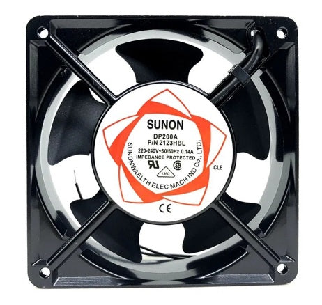 DP200A2123HSL 380VAC 94CFM 120mm Square x 38mm AC Cooling Fan - High Speed 2600-3000 RPM for Industrial Equipment, HVAC Systems & Server Racks