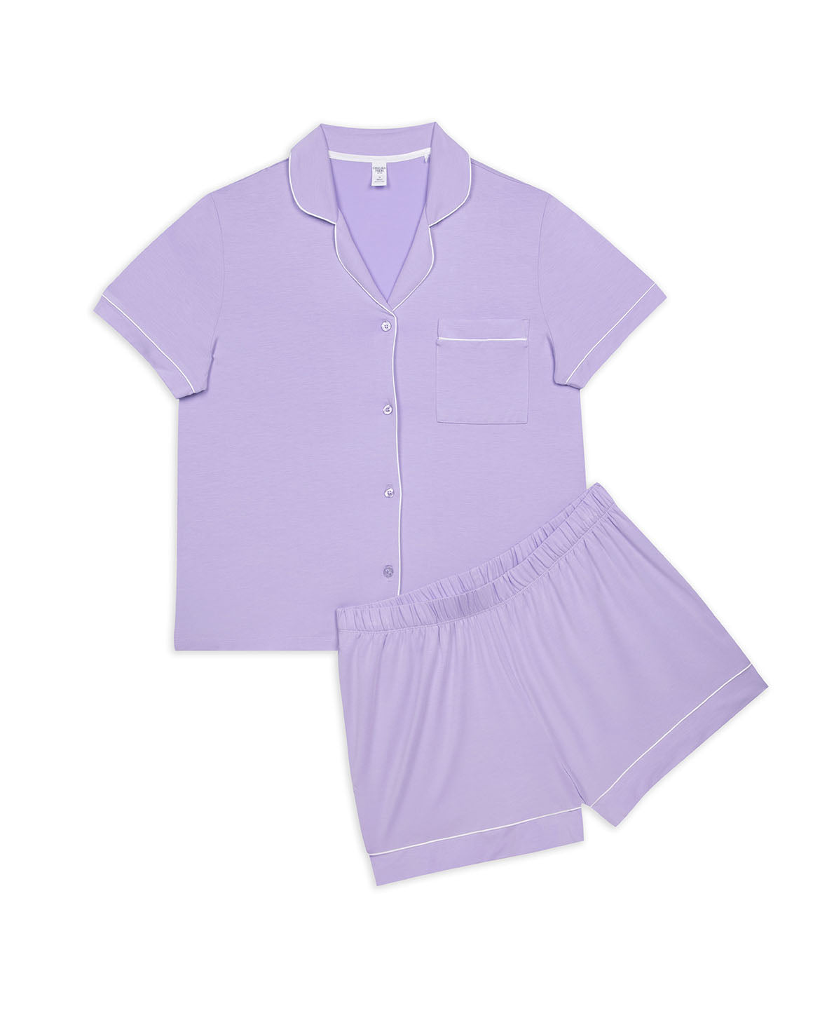 TENCEL™ Modal Short Sleeve Button Up Pajama Set for Women - Soft & Breathable Sleepwear - Lilac Purple - Perfect for Summer Nights & Lounge Wear