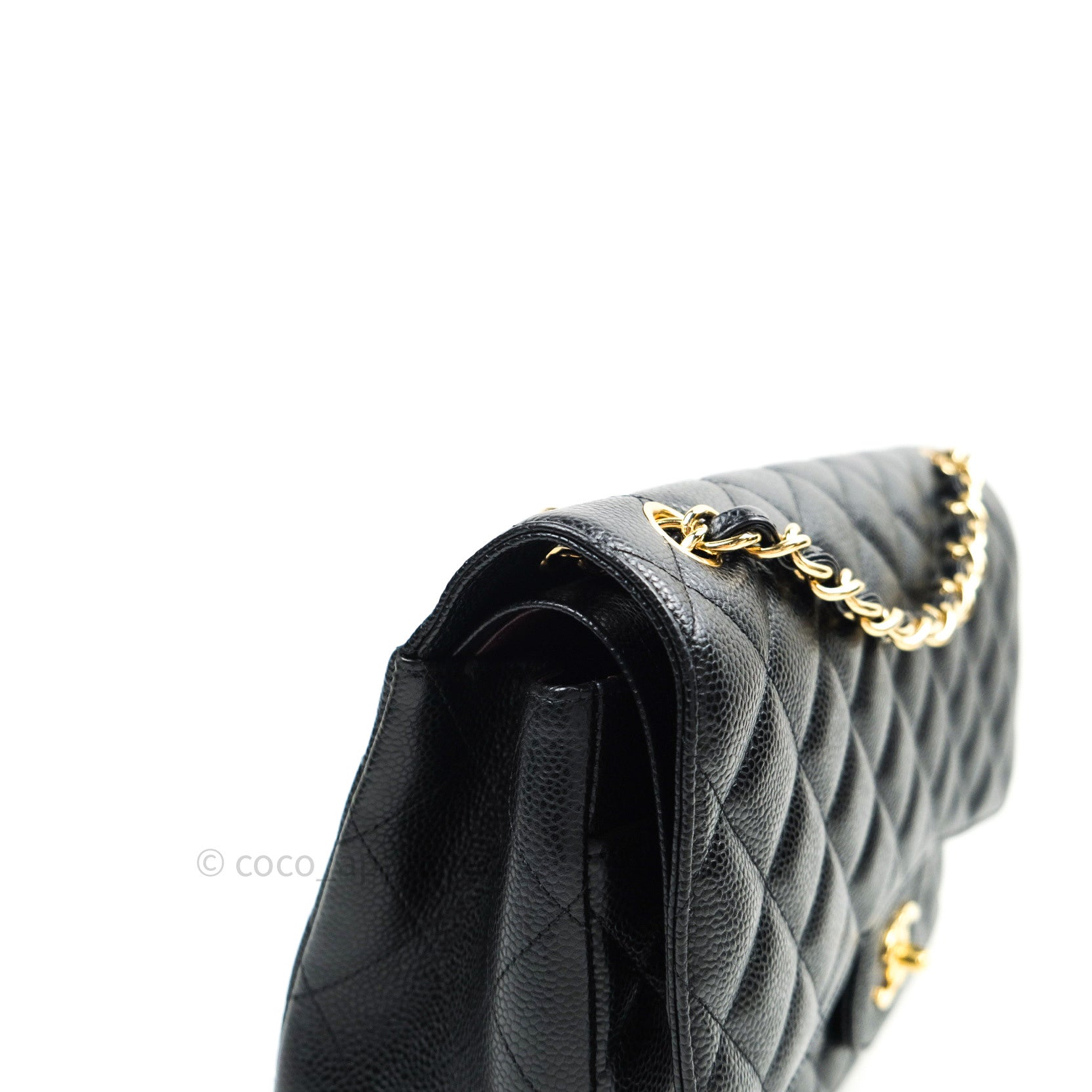 Chanel Classic Jumbo Double Flap Bag in Black Caviar Leather with Gold Hardware - Luxury Designer Handbag for Women, Perfect for Evening Events & Special Occasions