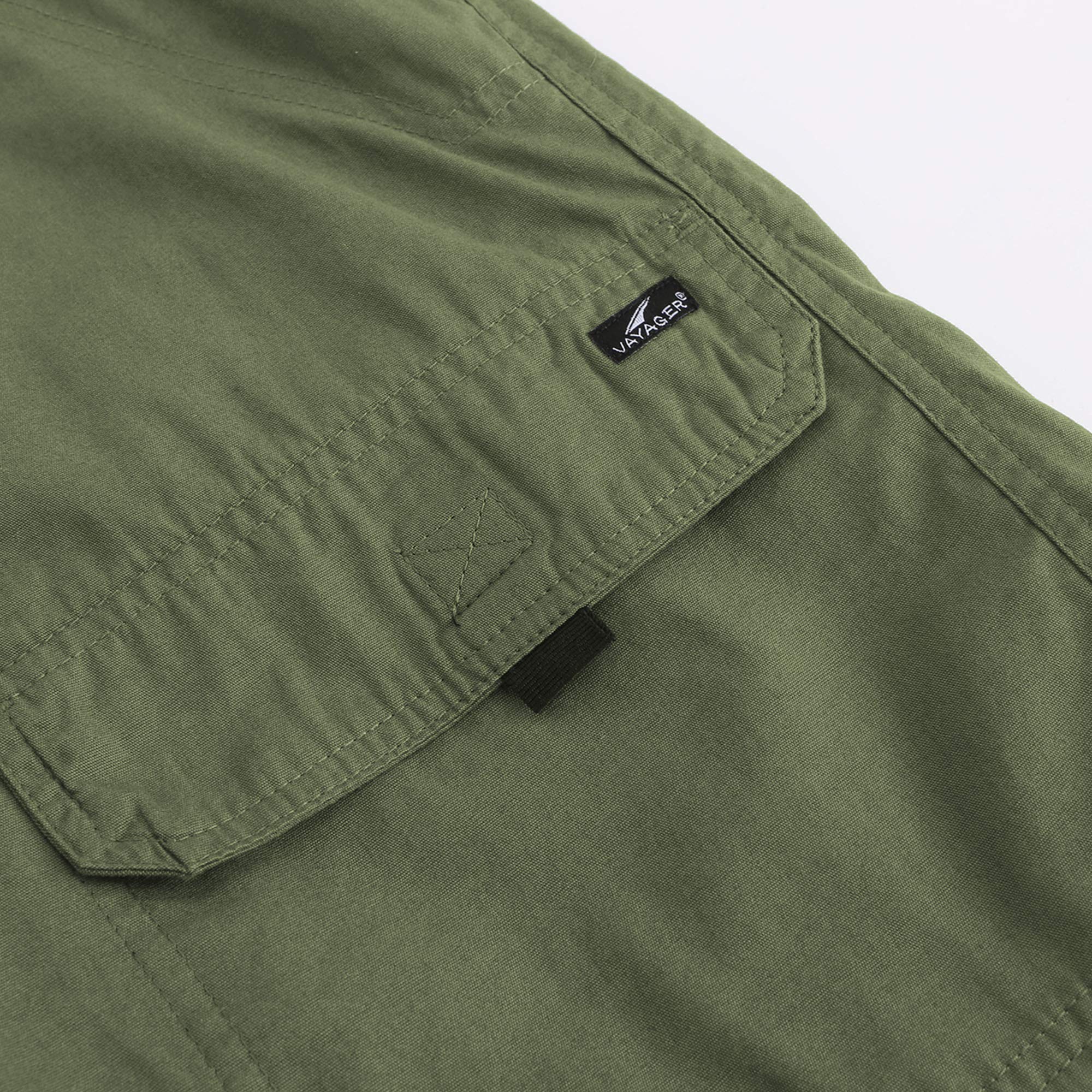 VAYAGER Men's Lightweight Cotton Cargo Shorts with Multiple Pockets - Comfortable Outdoor Hiking & Casual Wear for Sports & Travel