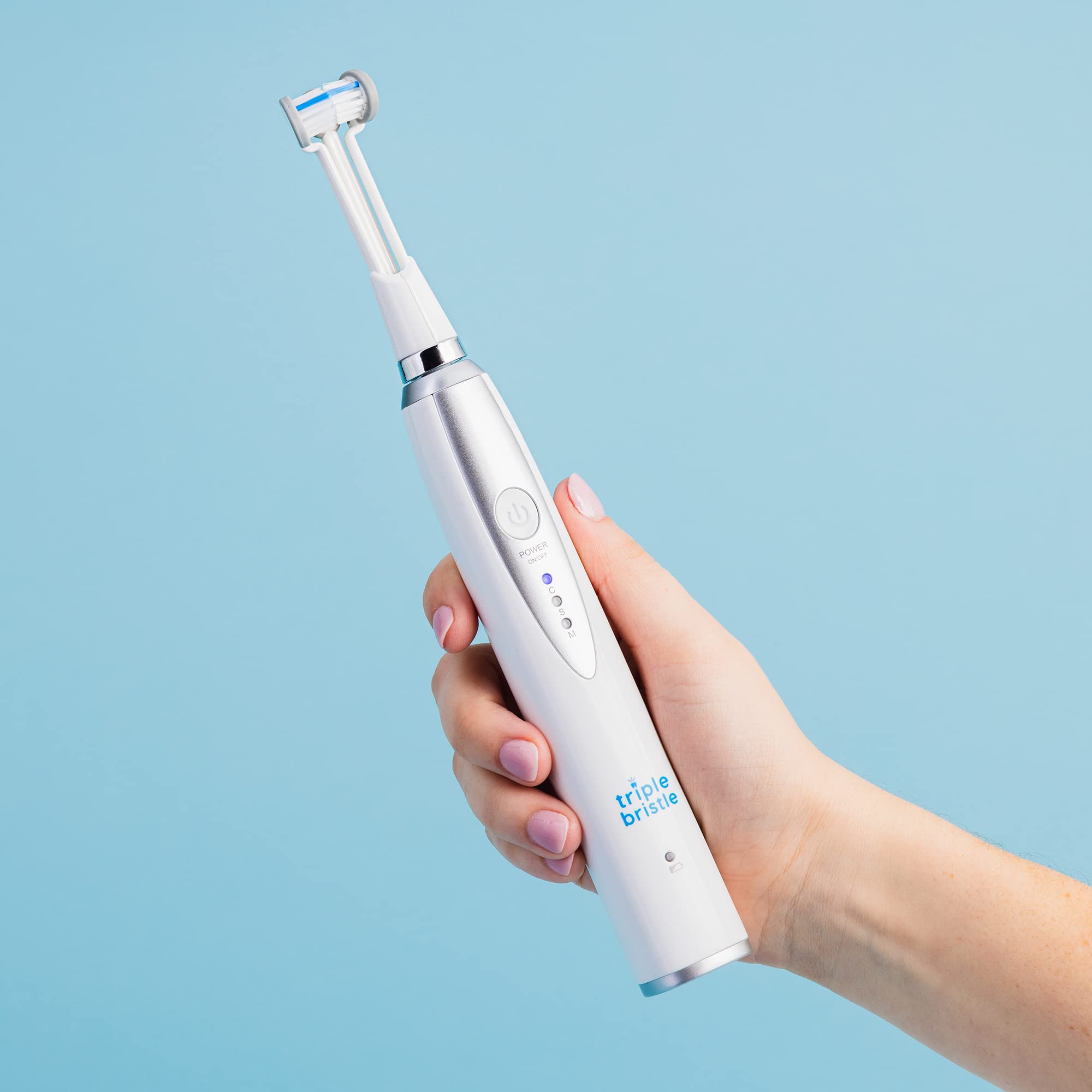 Triple Bristle Kids Sonic Toothbrush - 2 Pack | 3-Sided Electric Toothbrush for Deep Cleaning Teeth & Gums | Dentist Approved | Rechargeable with Fun Sticker Rewards | Perfect for Travel & Daily Oral Care for Children