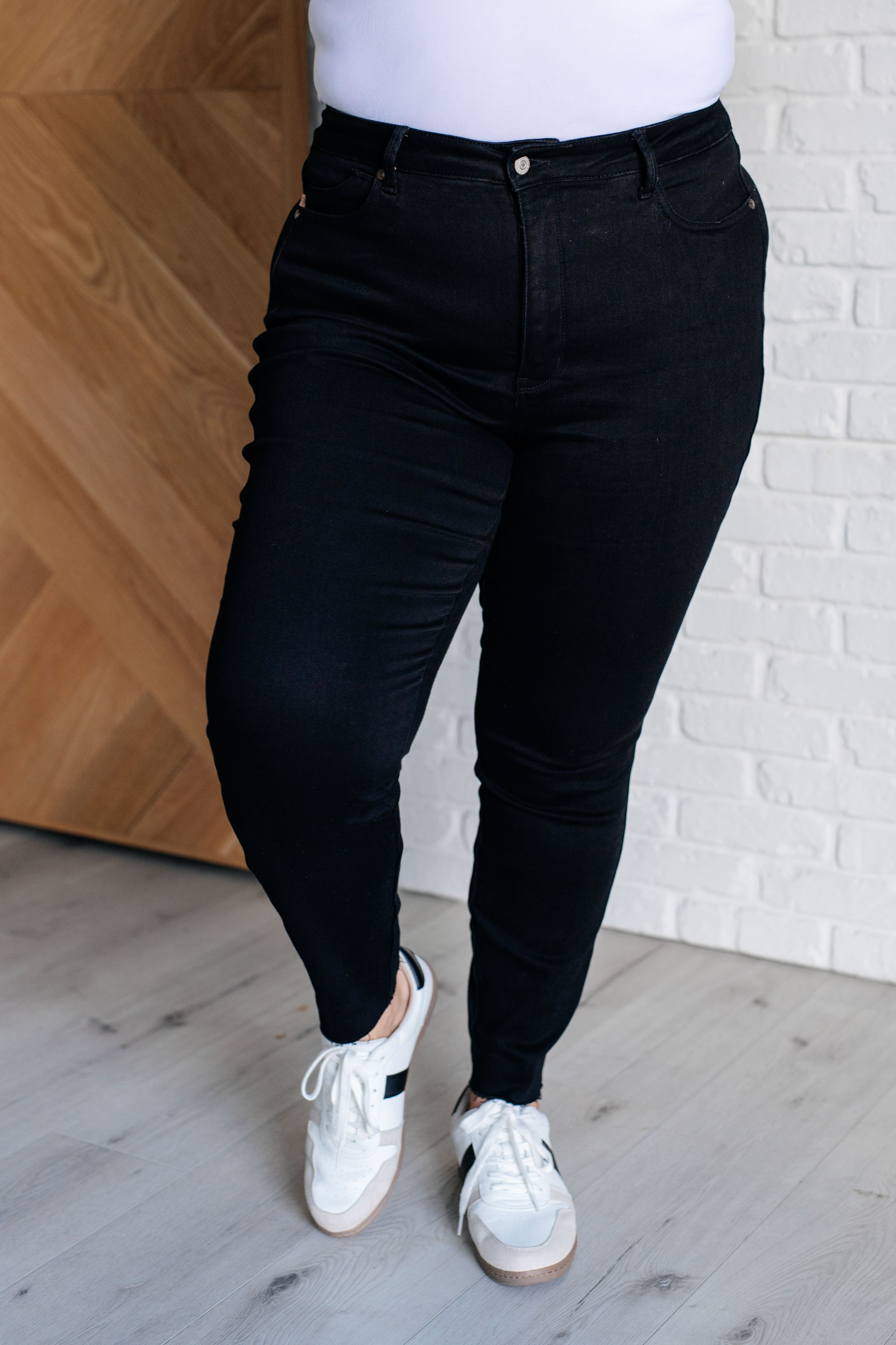 Nicole High Waisted Tummy Control Skinny Jeans for Women - Slimming Black Denim Pants | Perfect for Work, Date Night & Everyday Wear