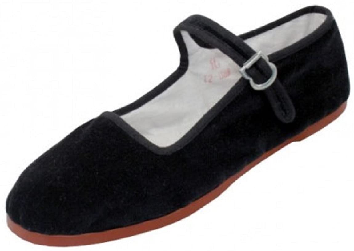Women's Cotton Mary Jane Ballet Flats - Comfortable China Doll Style Ballerina Shoes for Casual Wear, Work & Everyday Outfits