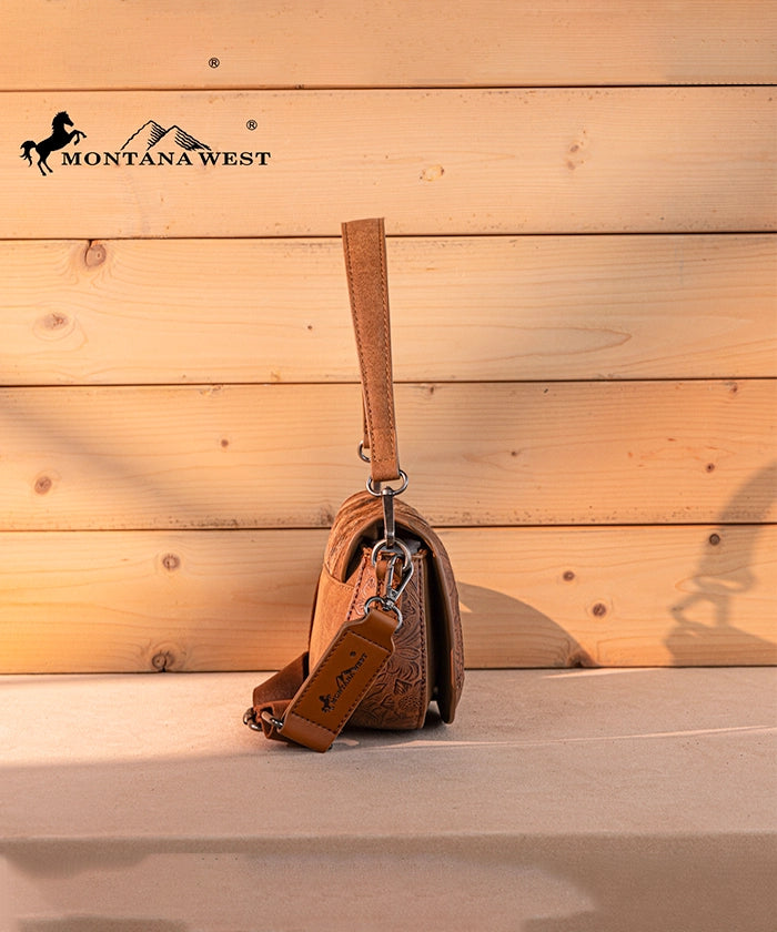Montana West Genuine Hair On Cowhide Leather Shoulder Bag for Women - Stylish Western Crossbody Purse for Rodeo, Country Music Festivals & Outdoor Adventures