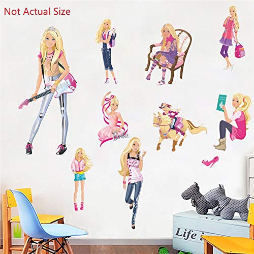 Peel and Stick Wall Decals for Girls - DIY Removable Stickers for Bedroom, Luggage, Laptop & Home Decor - Easy to Assemble & Reposition - Perfect for Kids Room, Nursery, Dorm & Travel Accessories