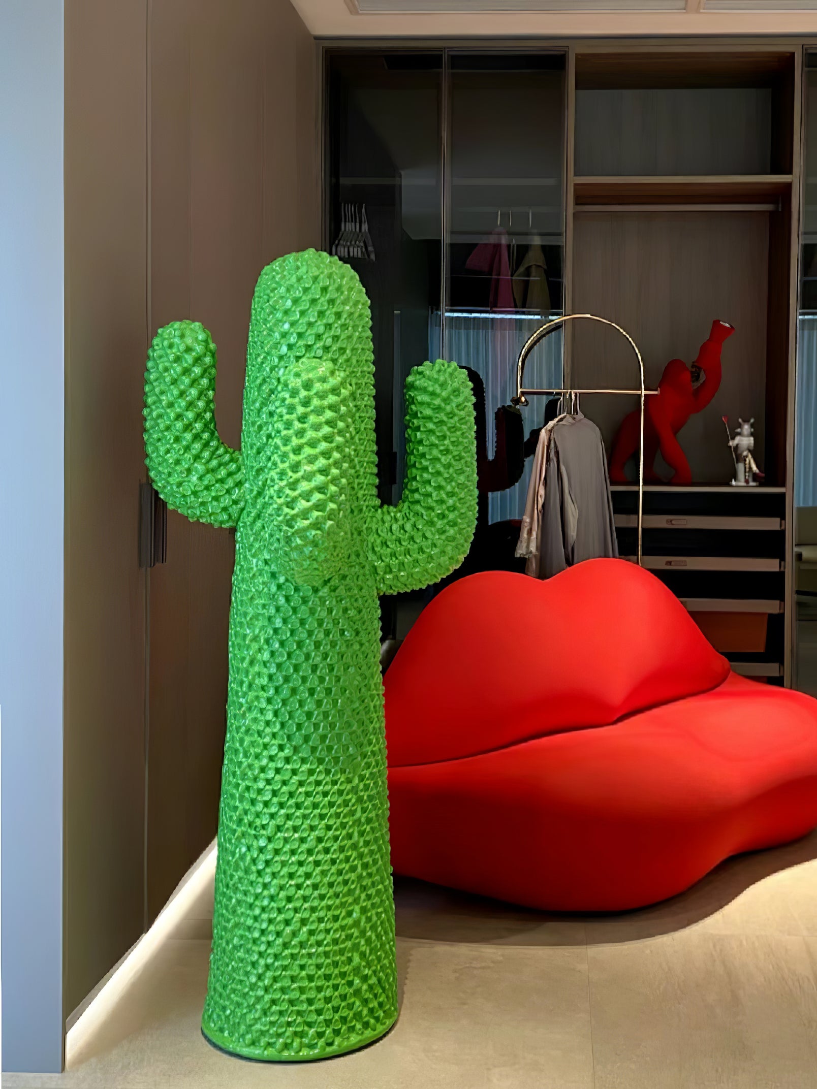 Modern Mello Sculptural Cactus Coat Rack - Stylish Wall Mounted Entryway Organizer for Hats, Scarves & Jackets - Perfect for Home, Office or Dorm Decor