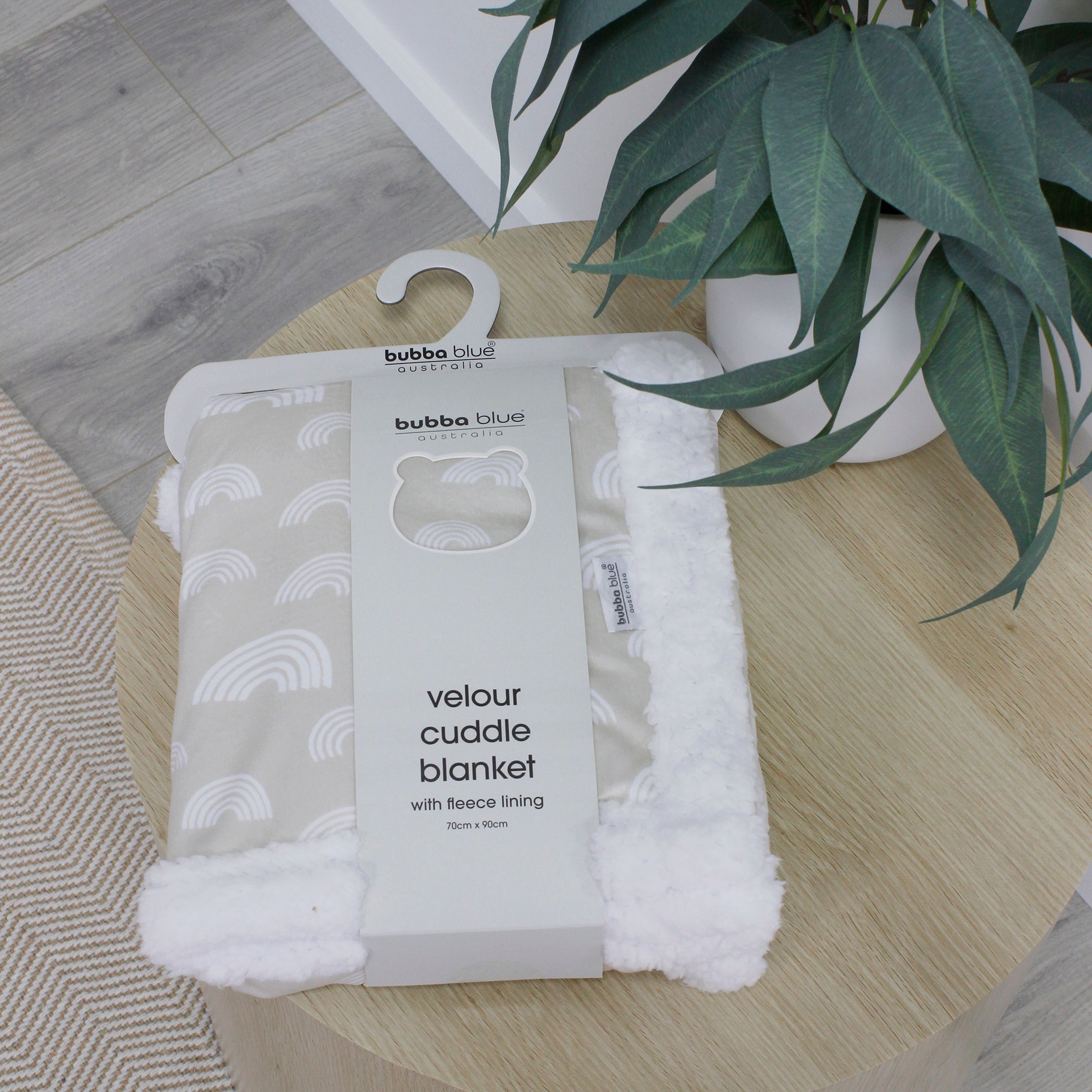 Nordic Velour Cuddle Blanket with Soft Fleece Lining - Sand Rainbow Color Cozy Throw for Bed, Sofa & Winter Nights - Perfect for Home, Office and Gift Giving