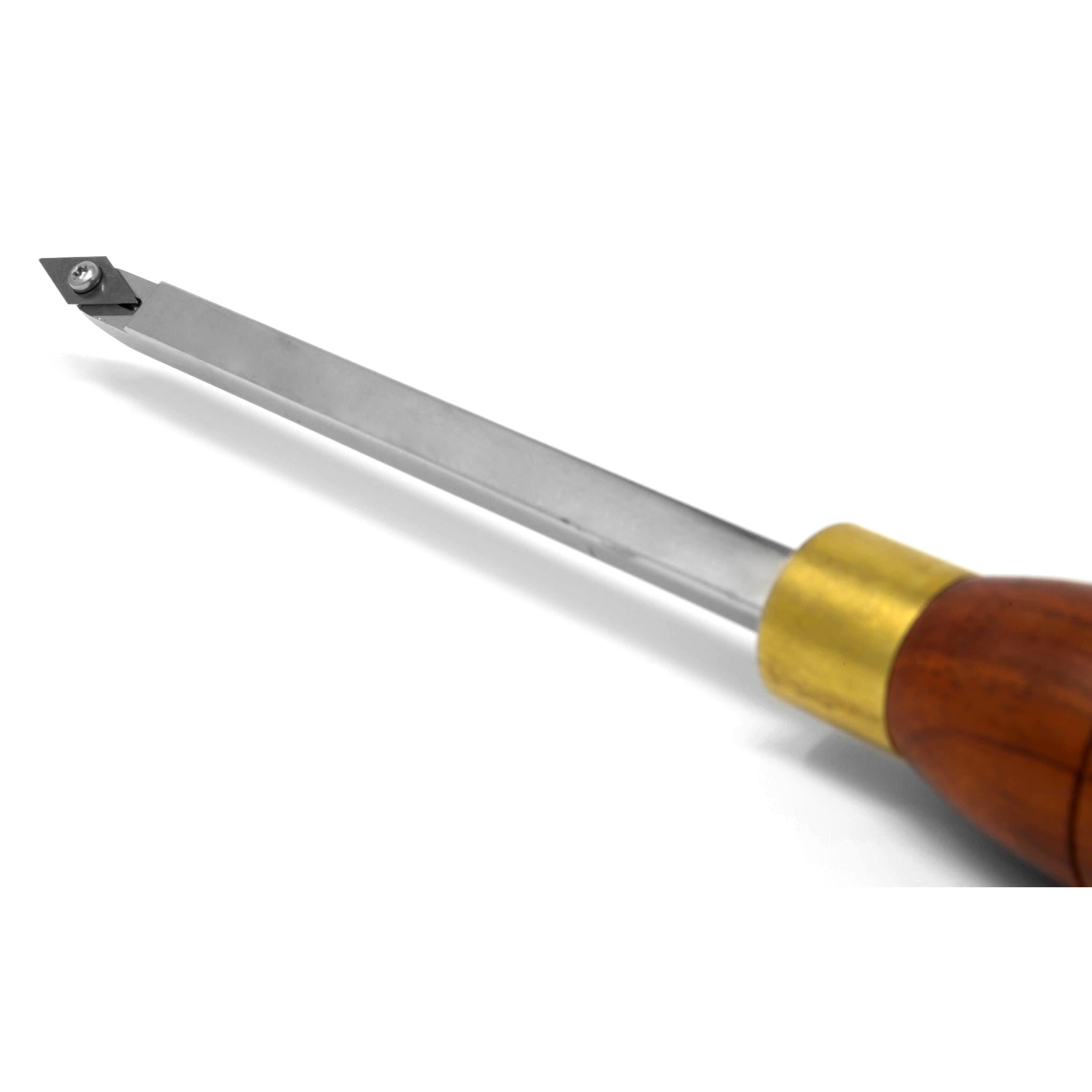 WEN CH4704 18.5 Inch Indexable Wood Turning Chisel with 4 Carbide Cutter Tips - Professional Woodturning Tool for Lathe Projects, Bowl Making & Furniture Crafting