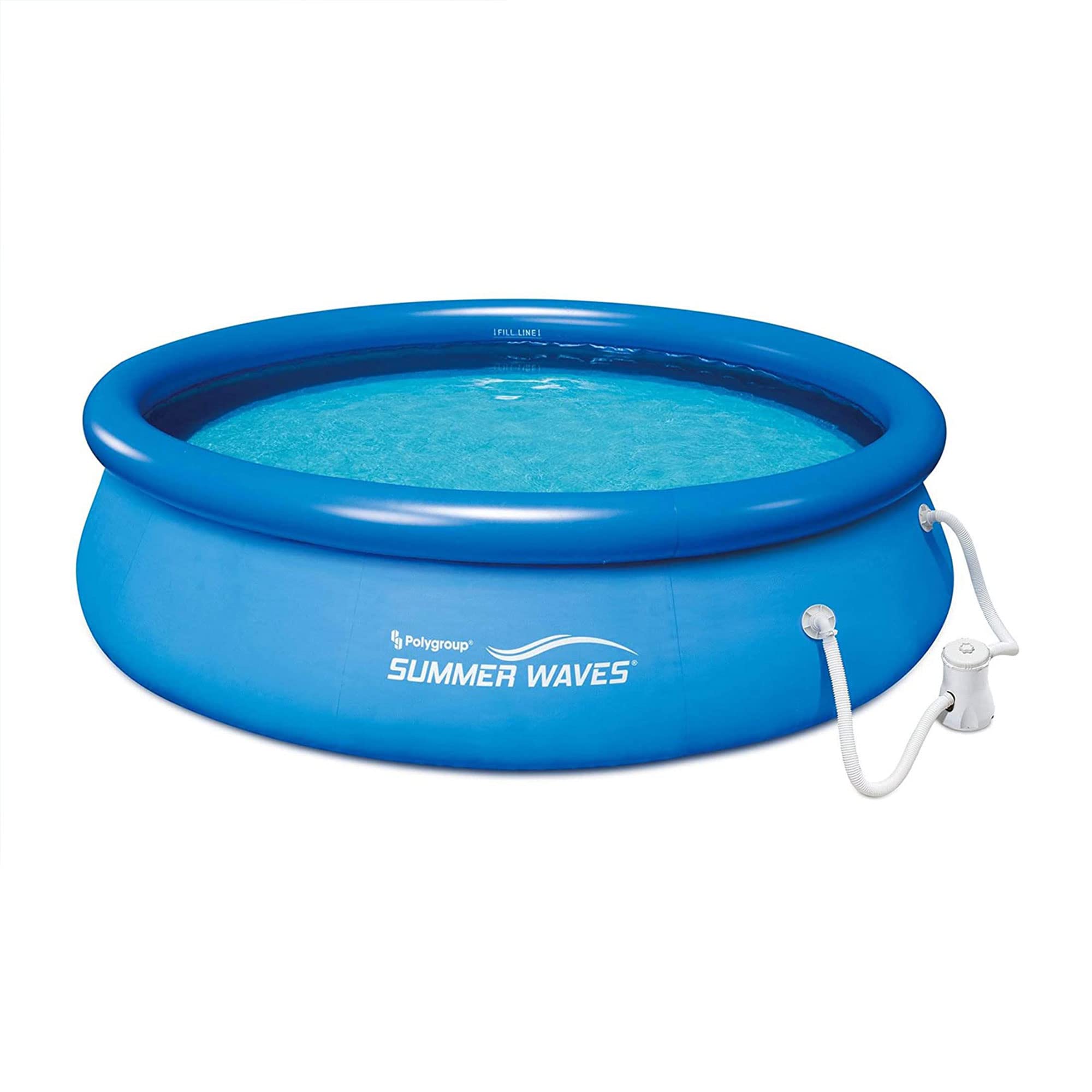 Summer Waves Quick Set 10ft x 2.5ft Inflatable Above Ground Swimming Pool with RX300 Filter Pump System | Outdoor Family Fun | Perfect for Backyards, Parties & Summer Relaxation