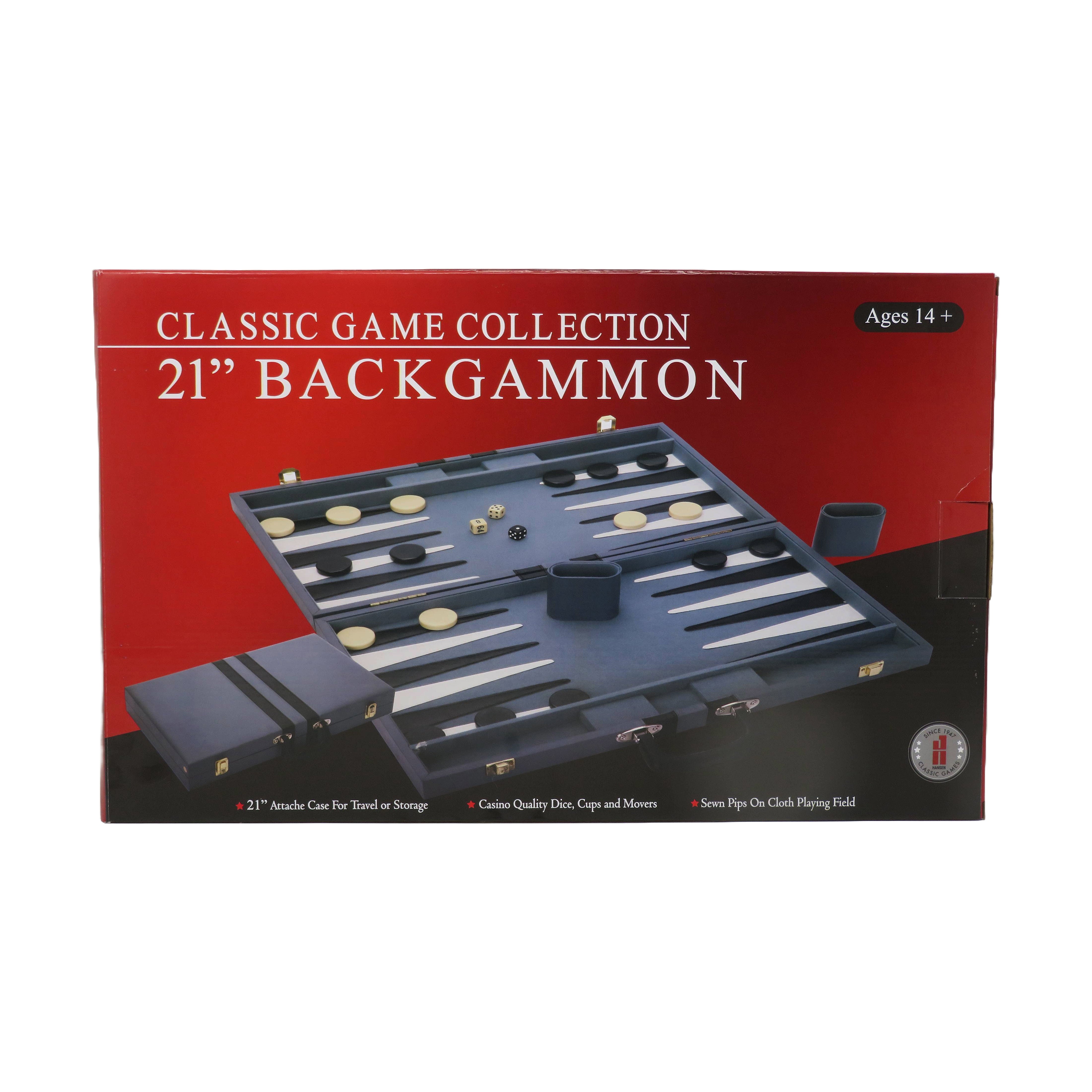 Premium 21-Piece Luxury Backgammon Set - Classic Wooden Board Game with Storage Case | Perfect for Family Game Nights, Travel & Home Decor